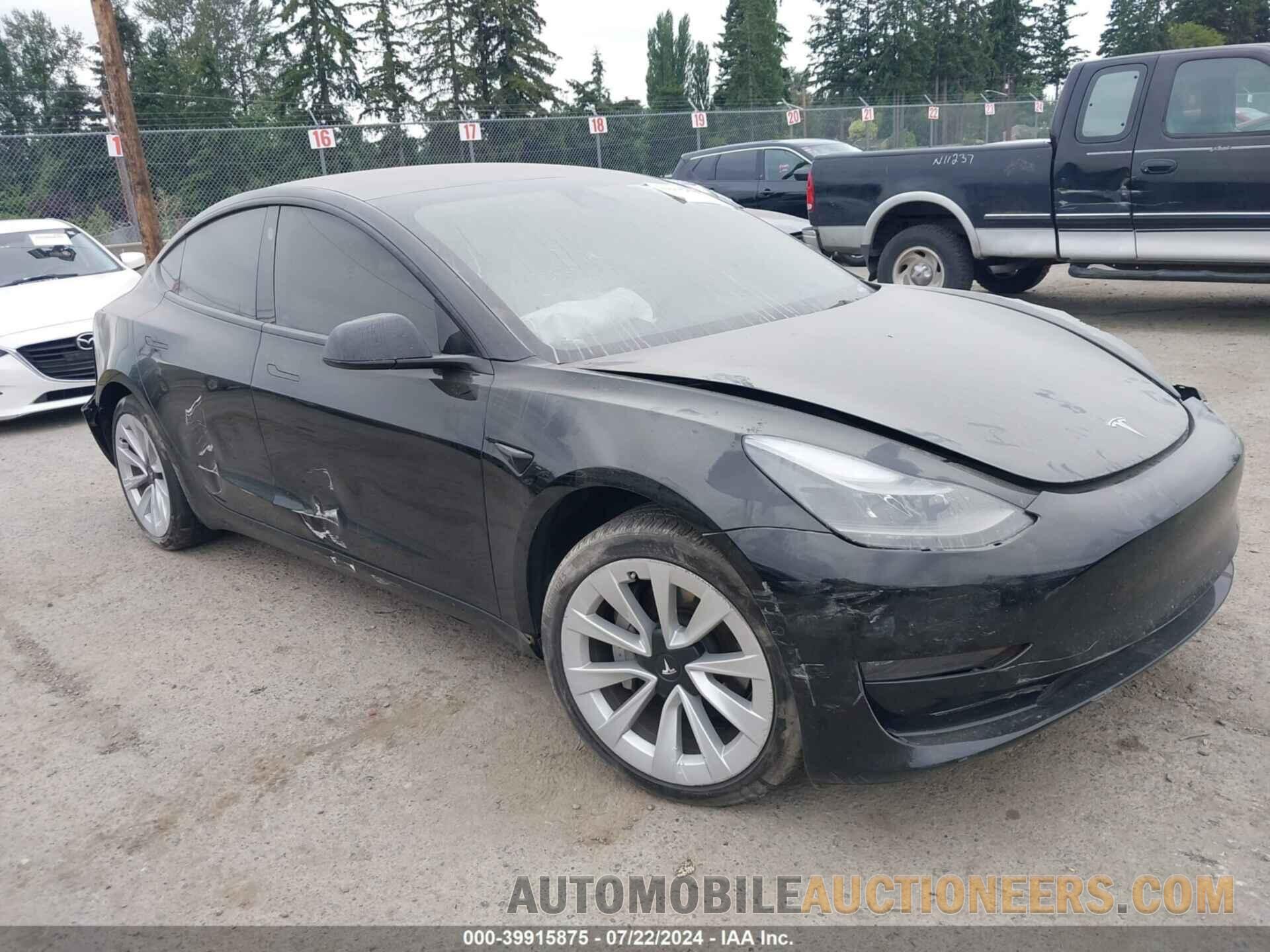 5YJ3E1EB2NF164633 TESLA MODEL 3 2022