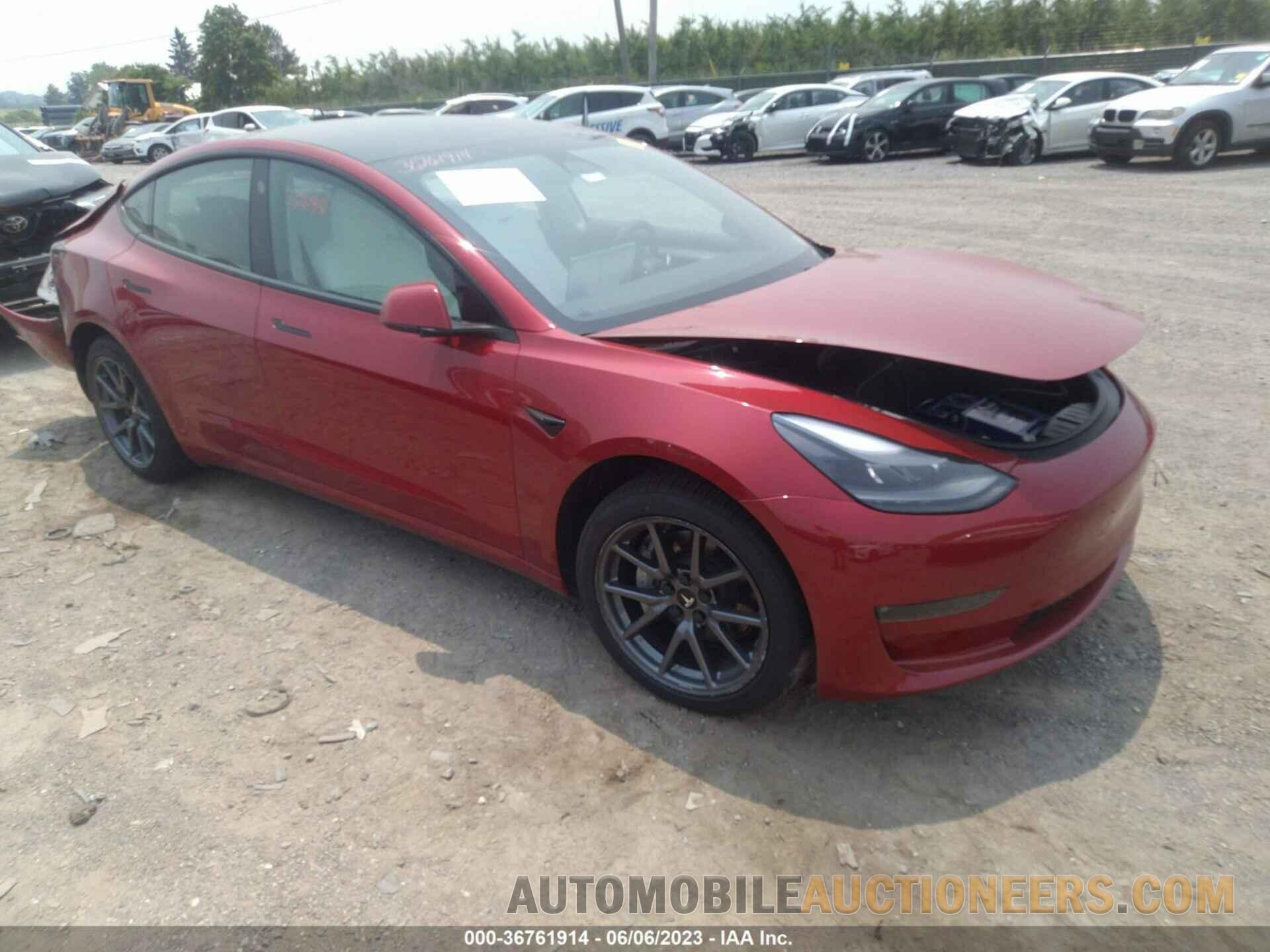 5YJ3E1EB2NF180931 TESLA MODEL 3 2022