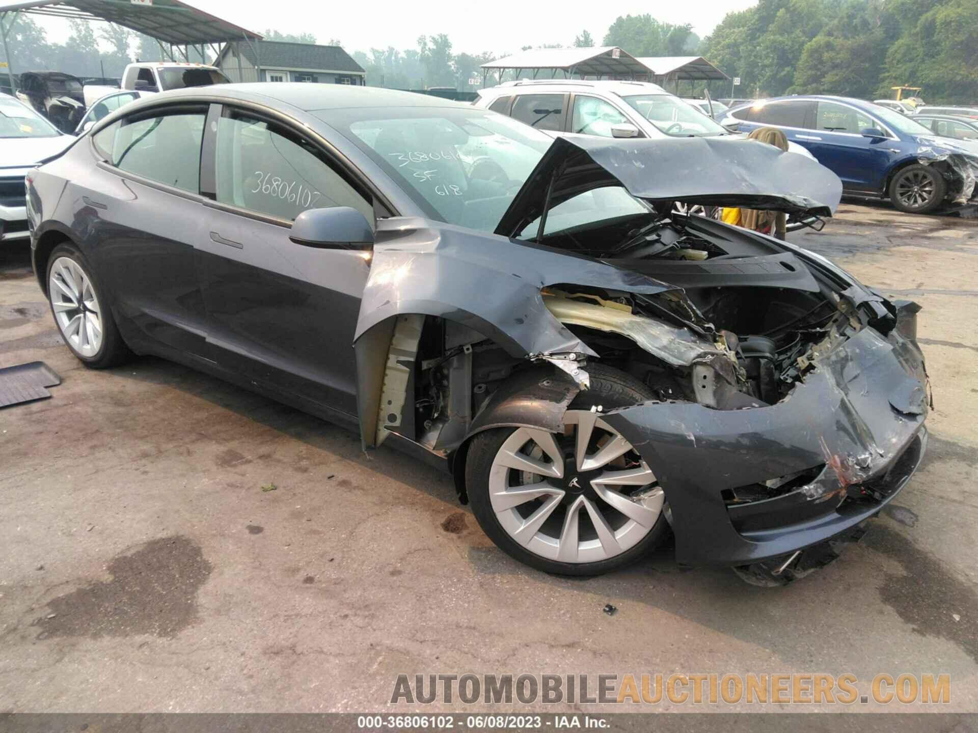 5YJ3E1EB2NF203494 TESLA MODEL 3 2022