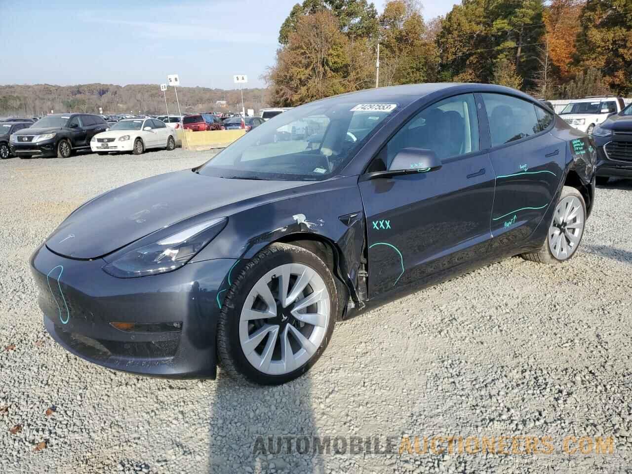 5YJ3E1EB2NF339009 TESLA MODEL 3 2022