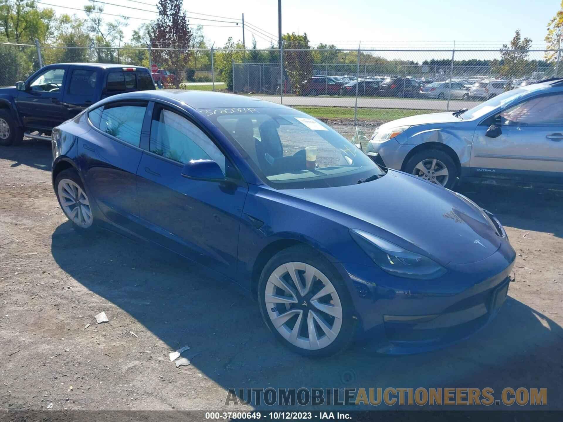 5YJ3E1EB2NF339592 TESLA MODEL 3 2022