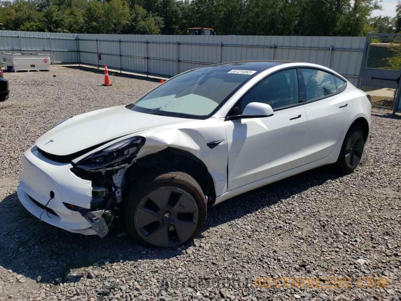 5YJ3E1EB2NF345747 TESLA MODEL 3 2022