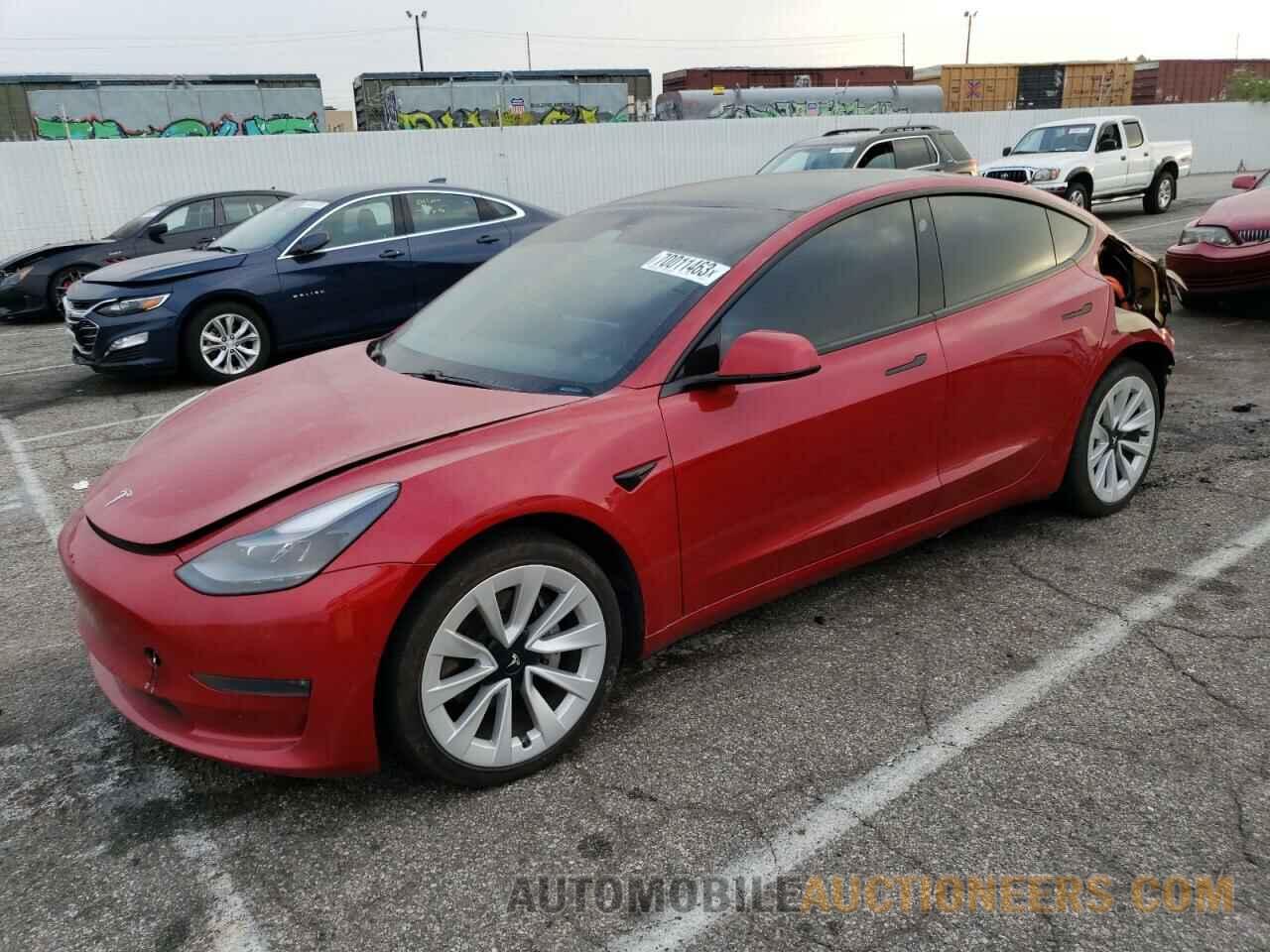 5YJ3E1EB3MF936720 TESLA MODEL 3 2021