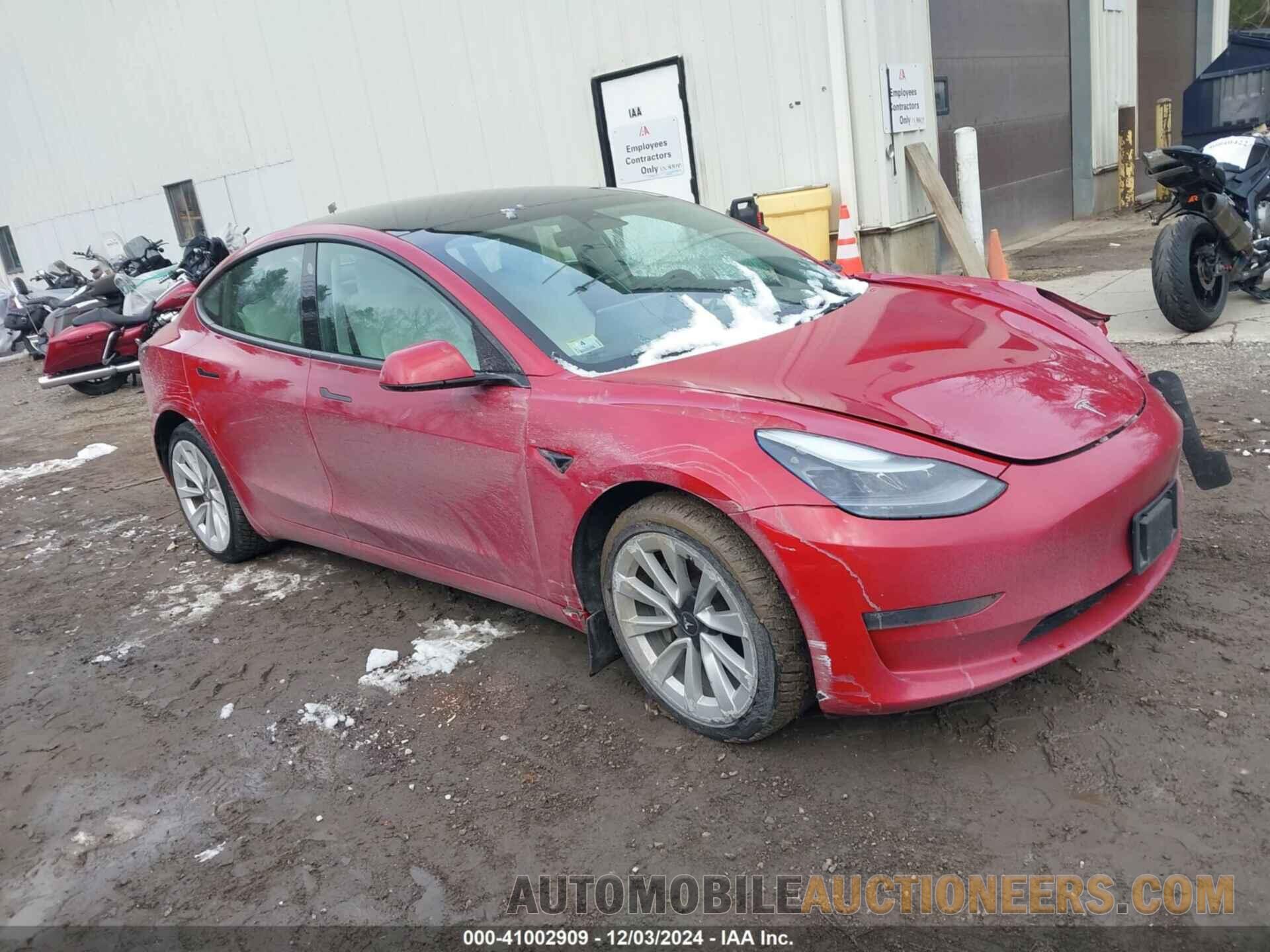 5YJ3E1EB3NF171624 TESLA MODEL 3 2022