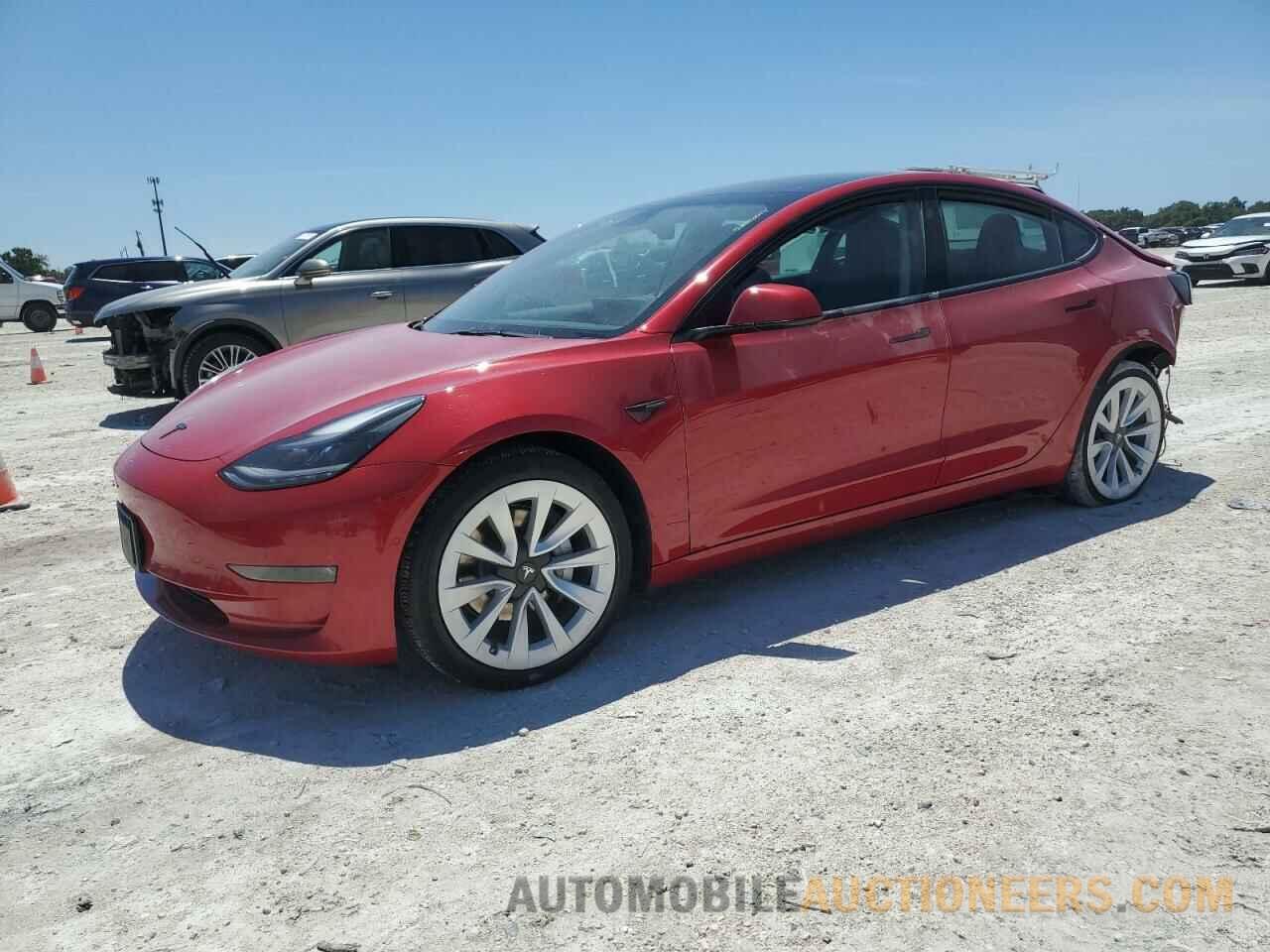 5YJ3E1EB3NF185586 TESLA MODEL 3 2022