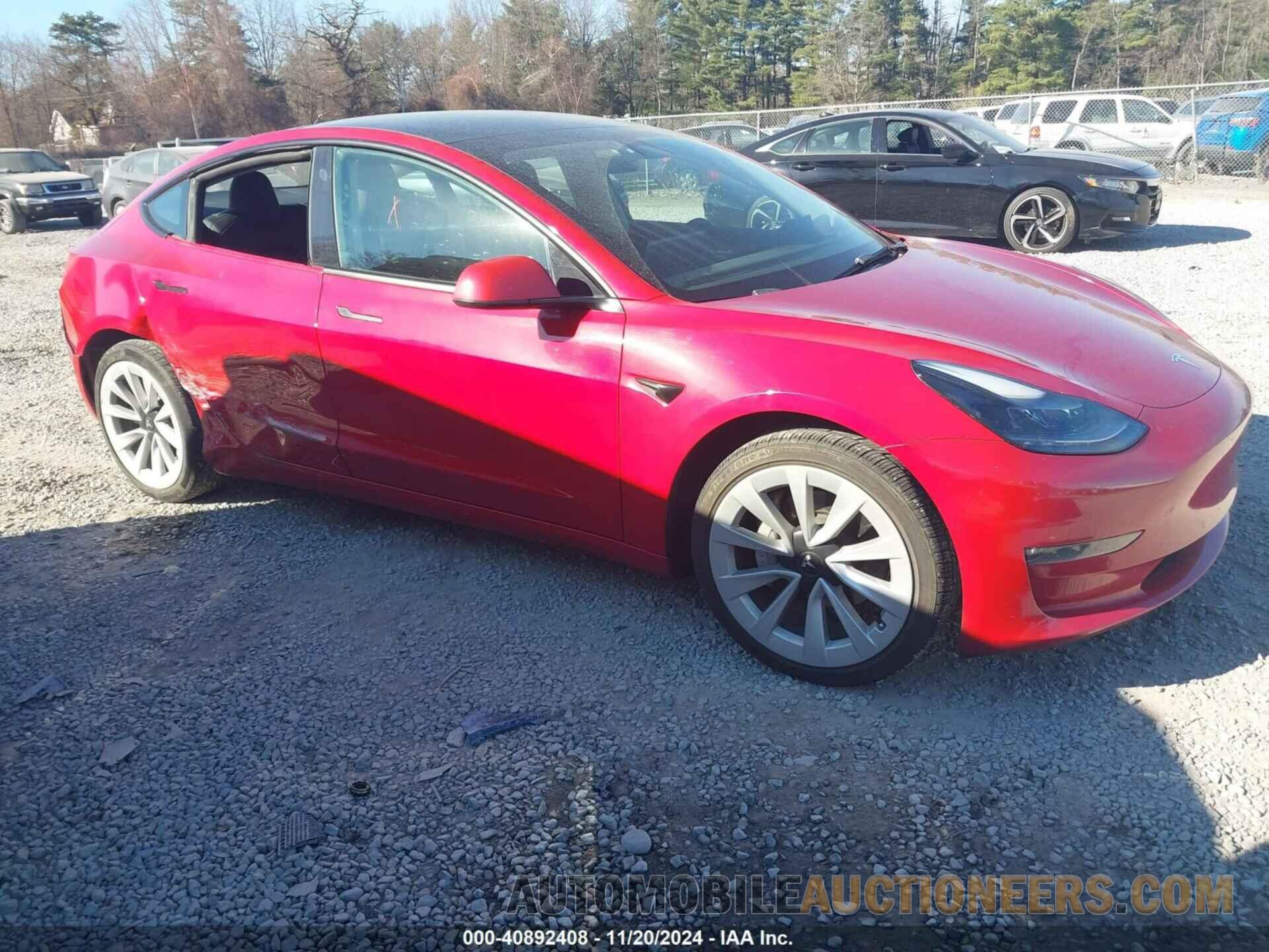 5YJ3E1EB3NF187015 TESLA MODEL 3 2022