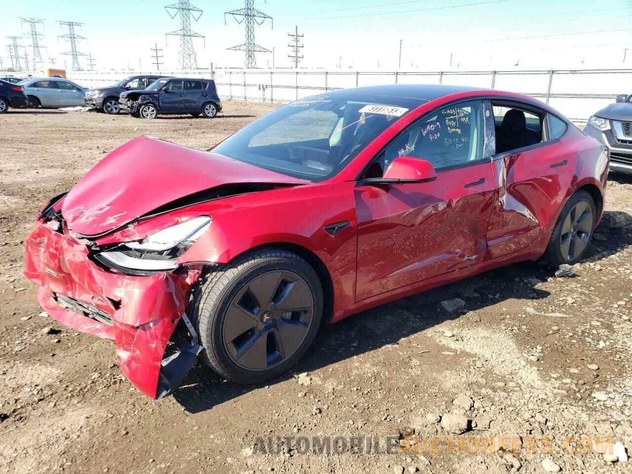 5YJ3E1EB3NF192229 TESLA MODEL 3 2022