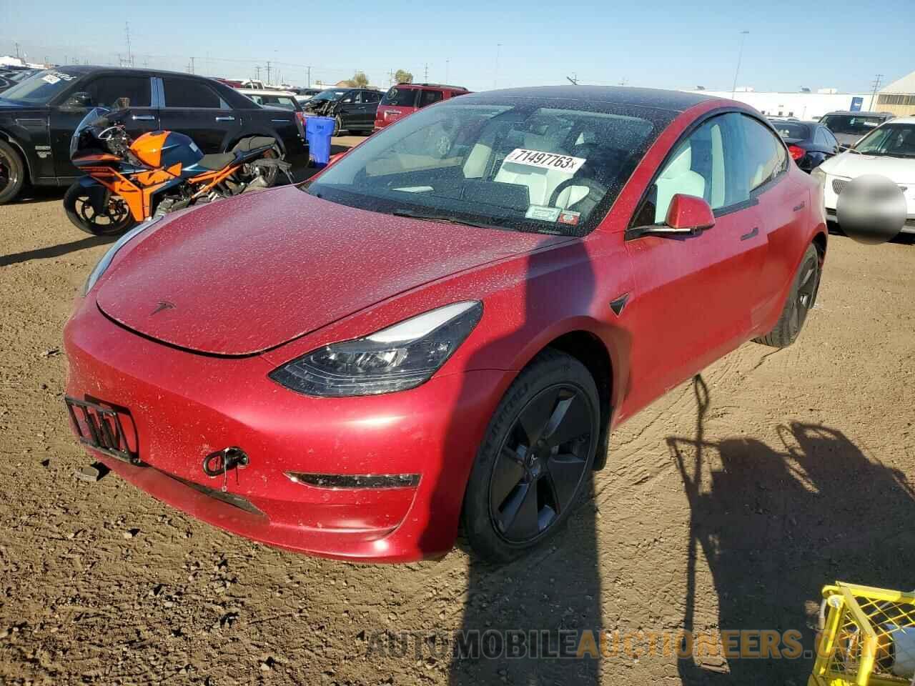 5YJ3E1EB3NF195342 TESLA MODEL 3 2022