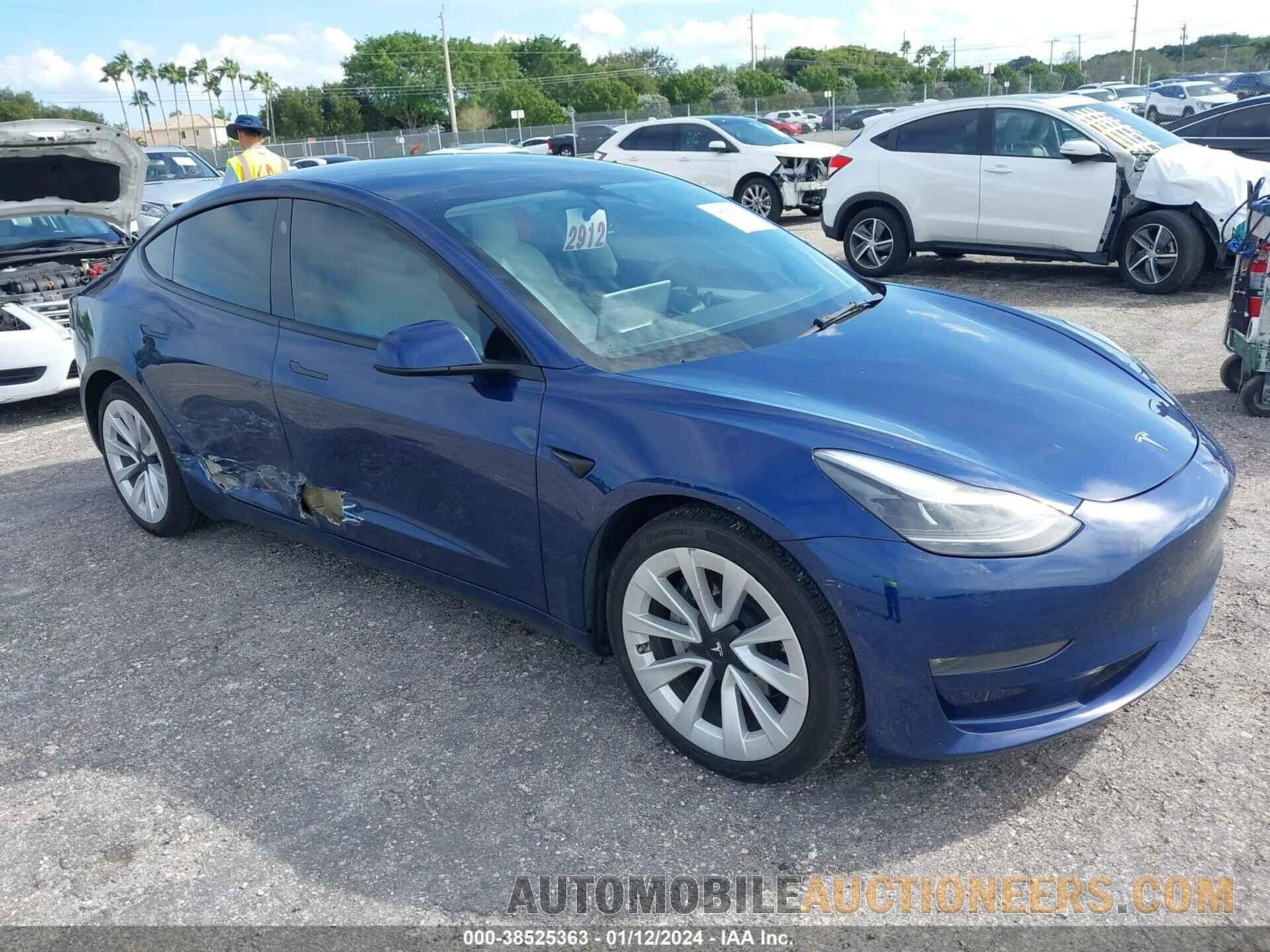 5YJ3E1EB3NF196667 TESLA MODEL 3 2022