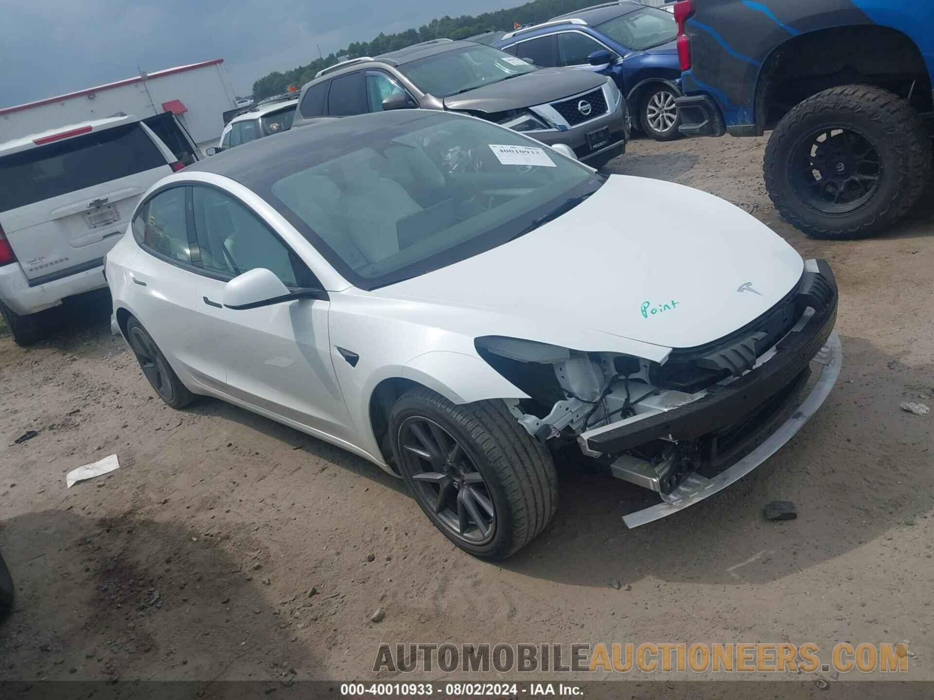 5YJ3E1EB3NF244877 TESLA MODEL 3 2022