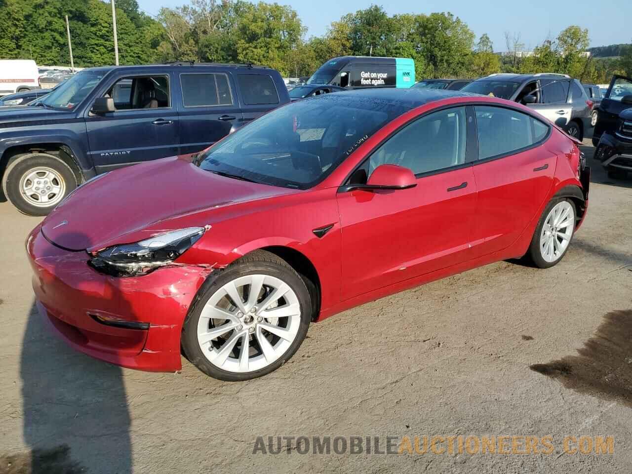 5YJ3E1EB3NF255412 TESLA MODEL 3 2022