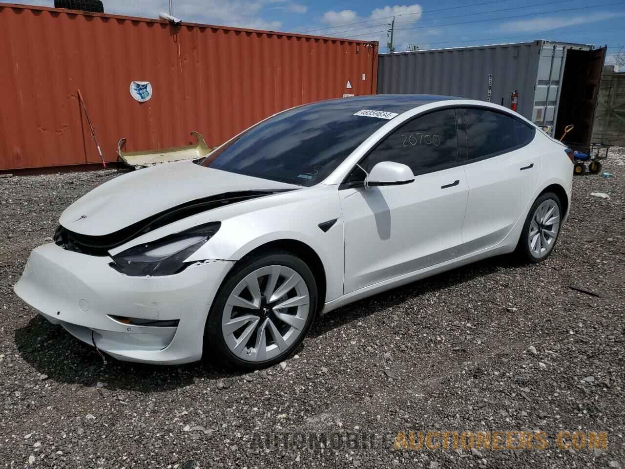 5YJ3E1EB3NF264949 TESLA MODEL 3 2022