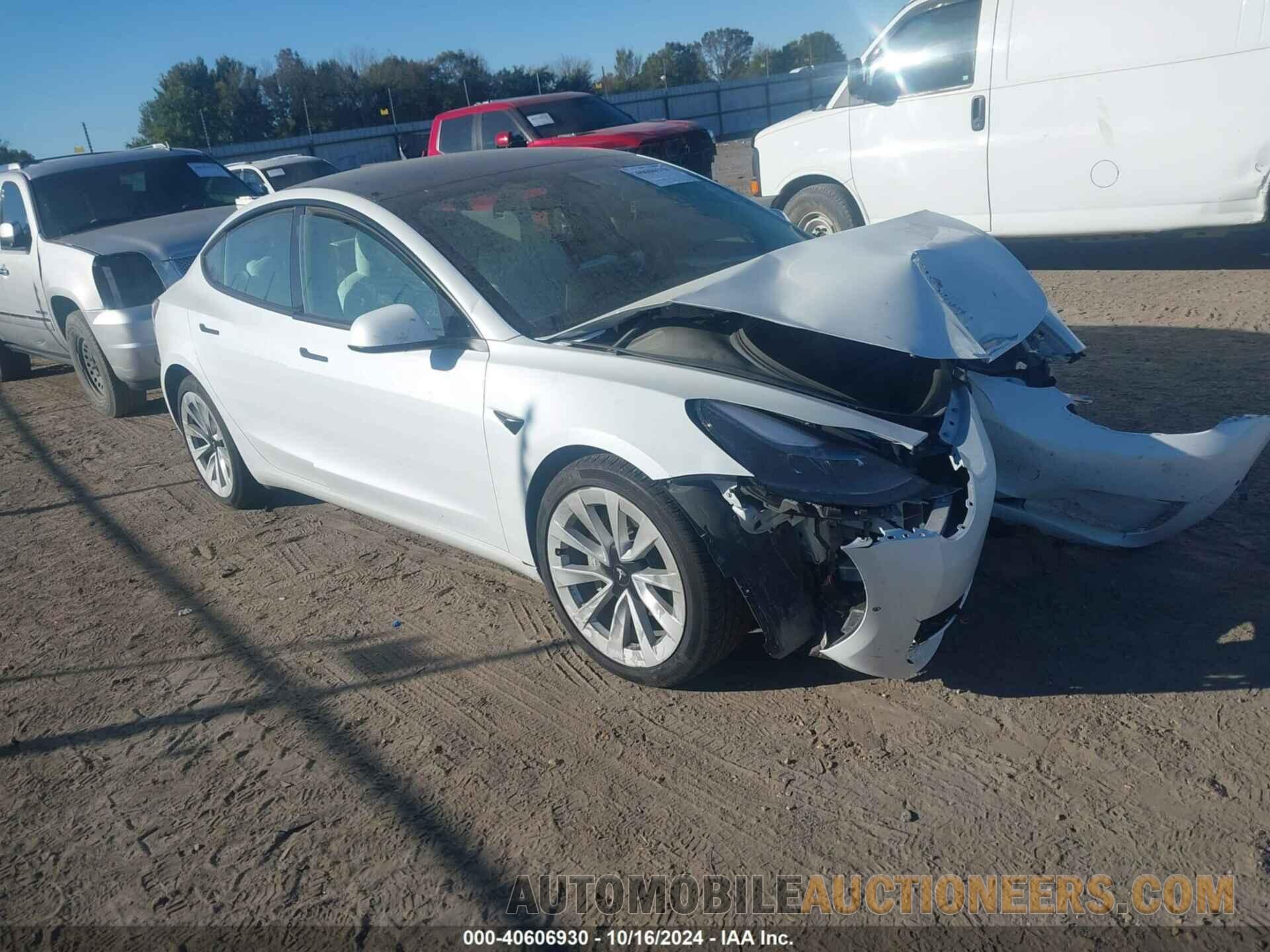 5YJ3E1EB3NF358510 TESLA MODEL 3 2022