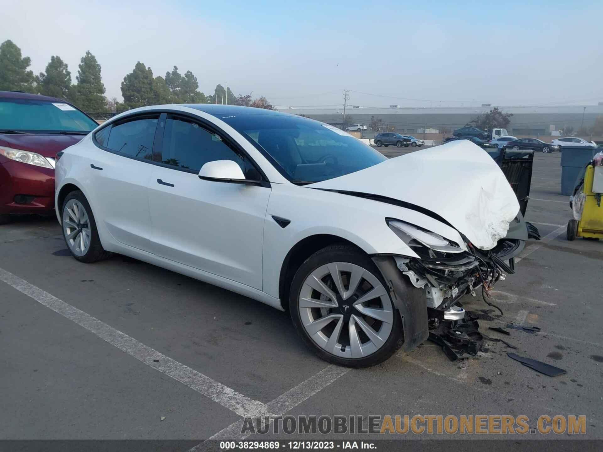 5YJ3E1EB4NF126661 TESLA MODEL 3 2022