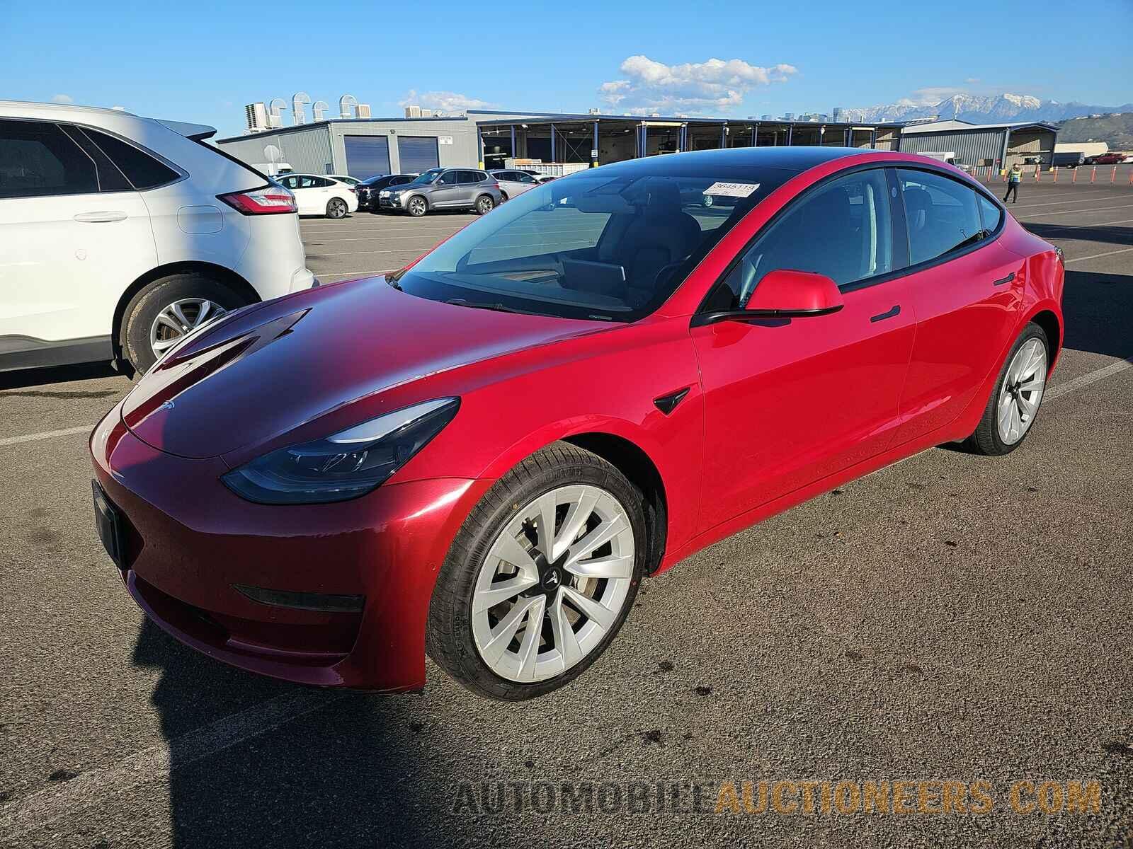 5YJ3E1EB4NF142553 Tesla Model 3 2022