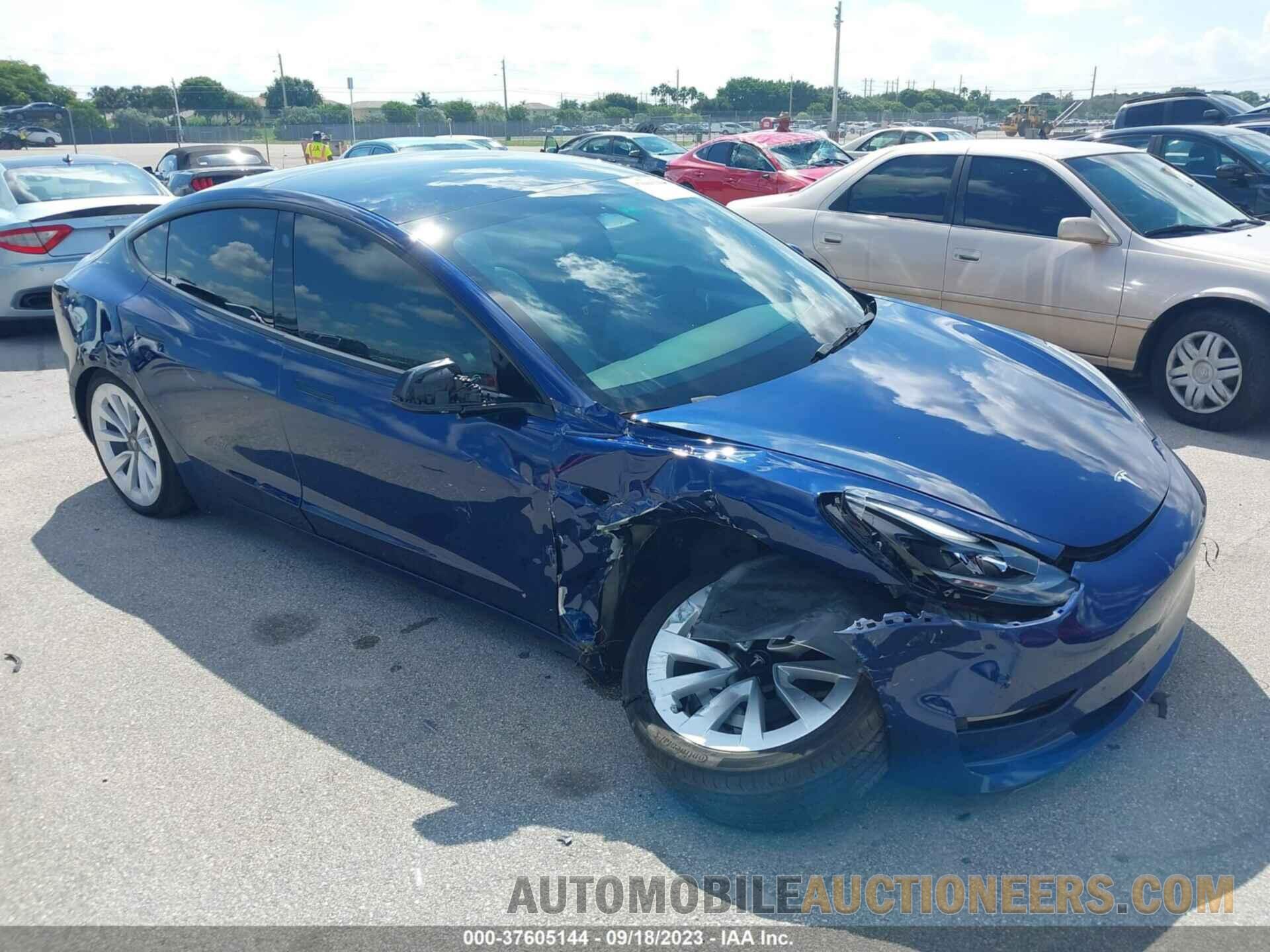 5YJ3E1EB4NF167825 TESLA MODEL 3 2022