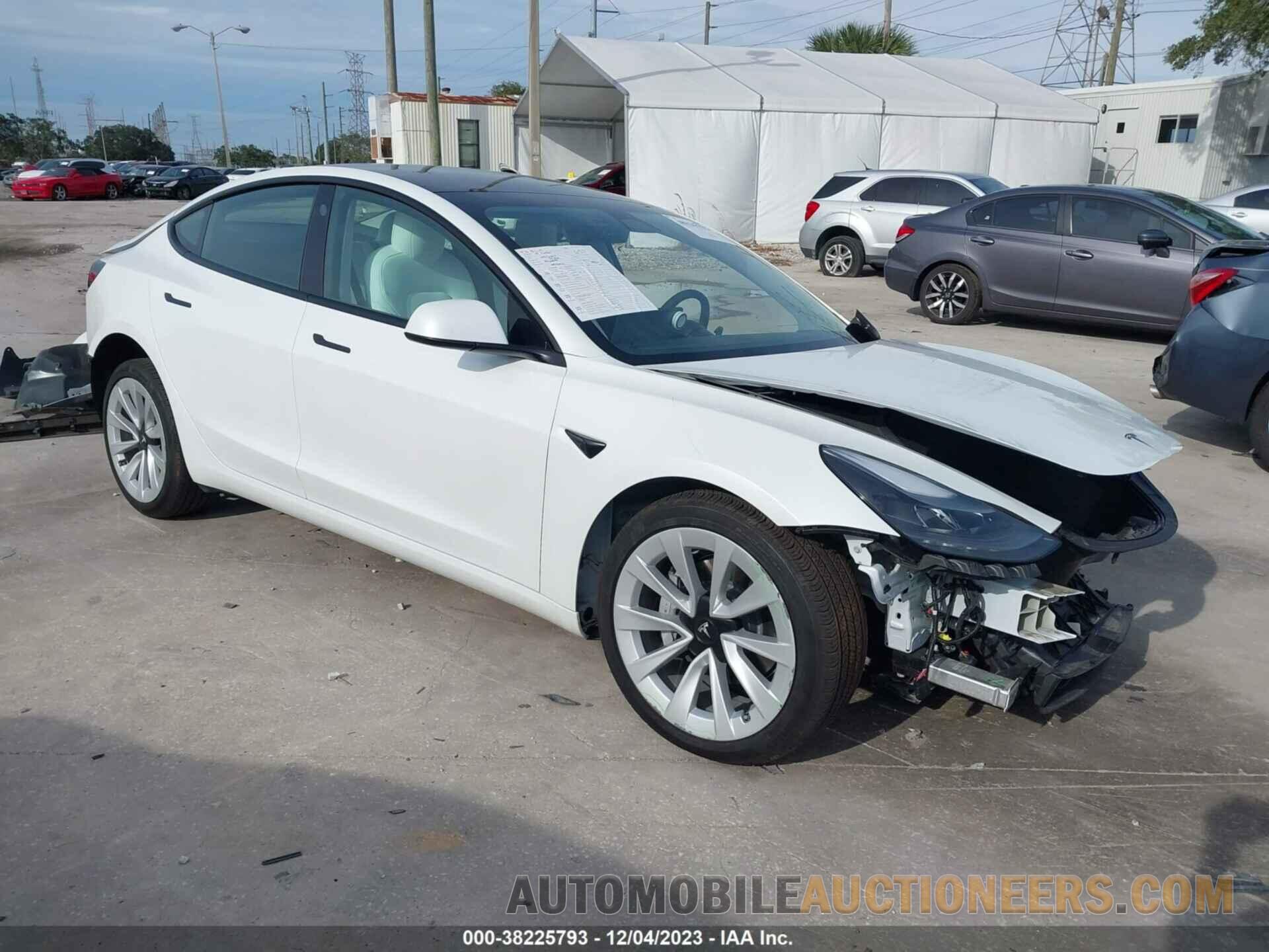 5YJ3E1EB4NF176931 TESLA MODEL 3 2022