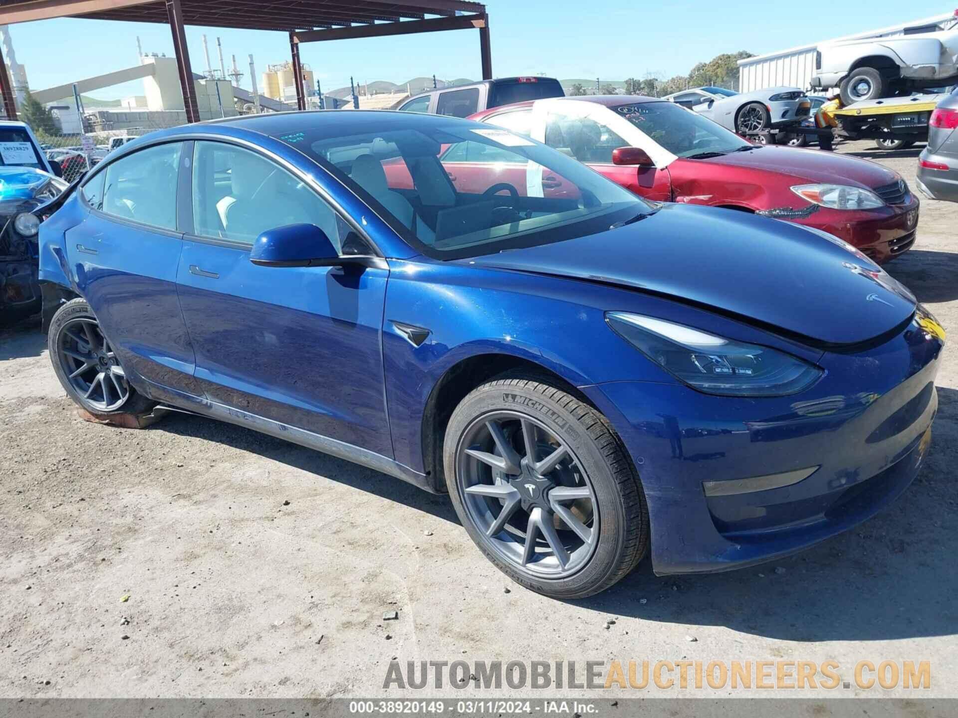 5YJ3E1EB4NF183684 TESLA MODEL 3 2022