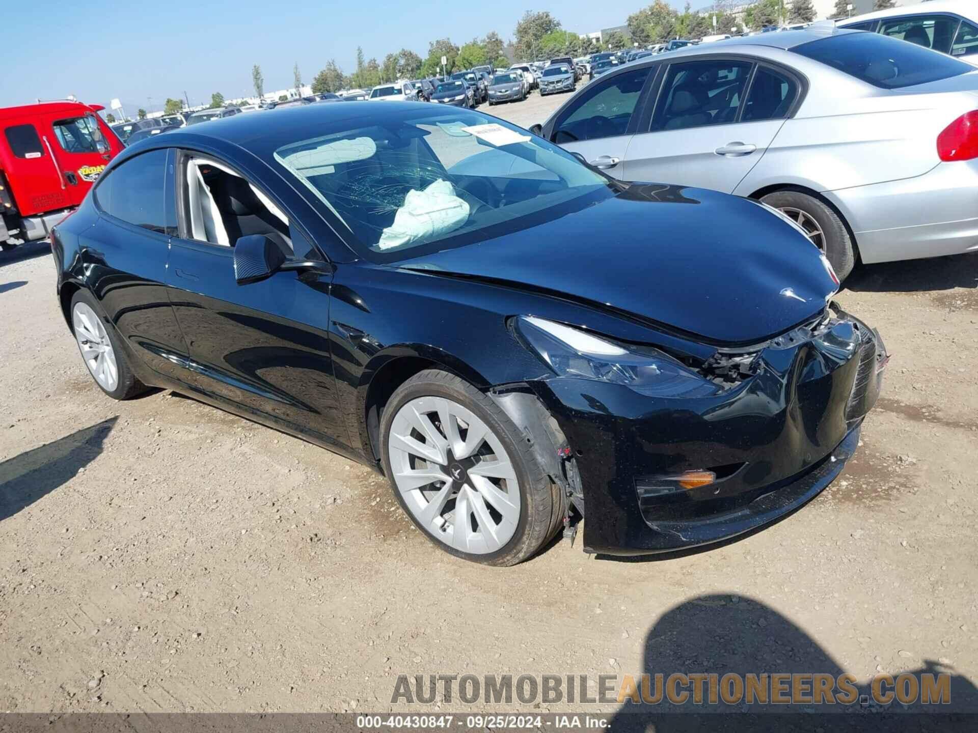 5YJ3E1EB4NF191655 TESLA MODEL 3 2022