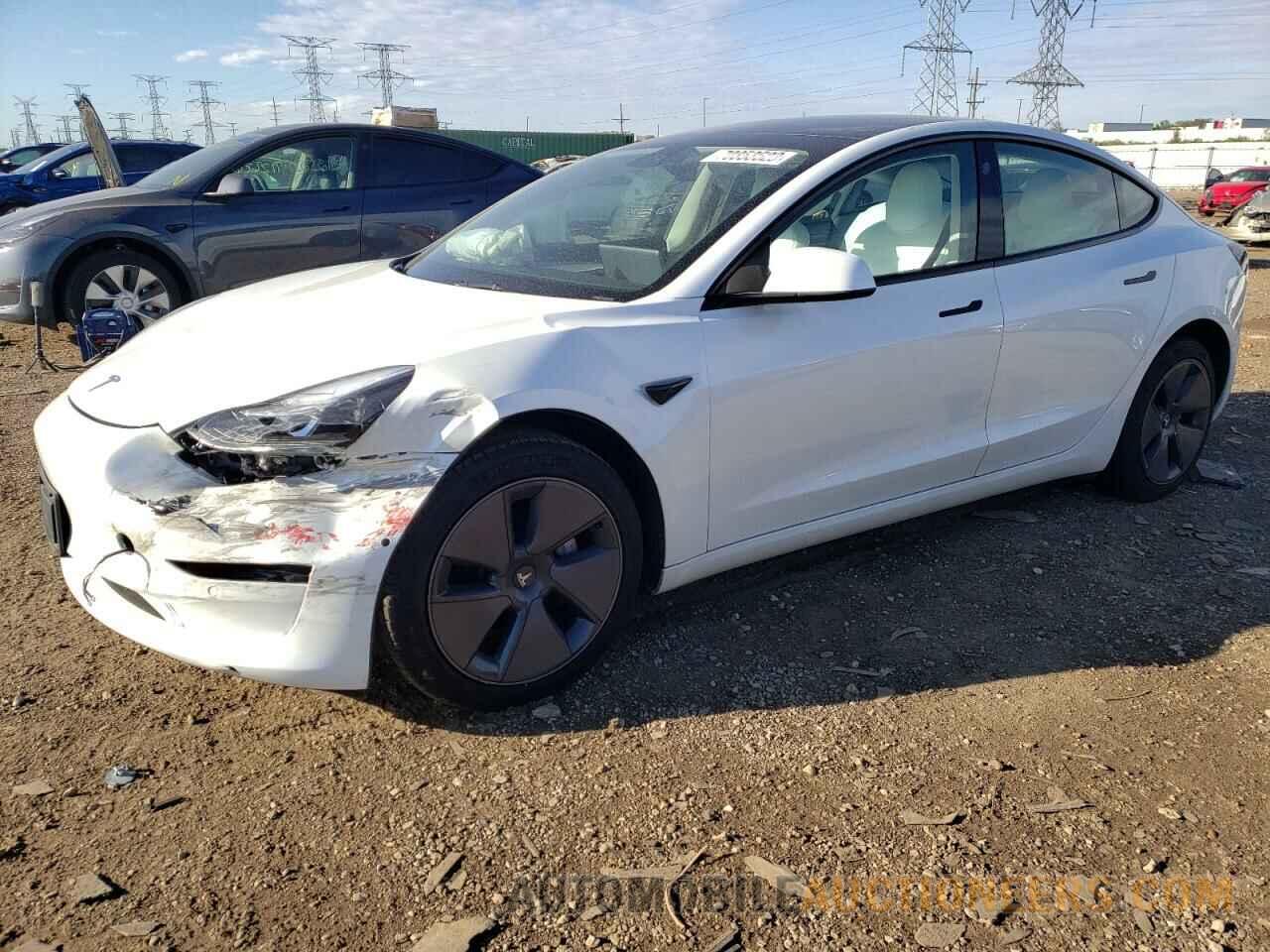 5YJ3E1EB4NF204498 TESLA MODEL 3 2022