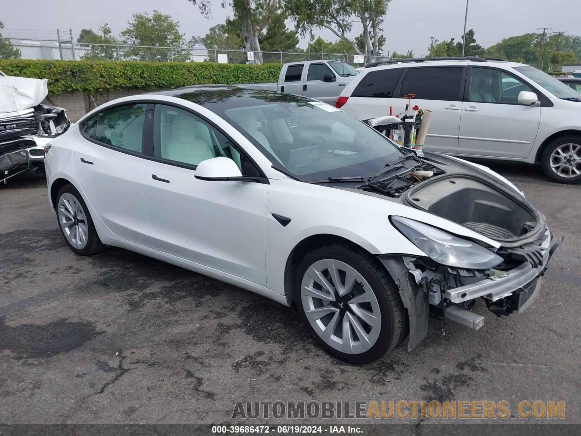 5YJ3E1EB4NF275300 TESLA MODEL 3 2022