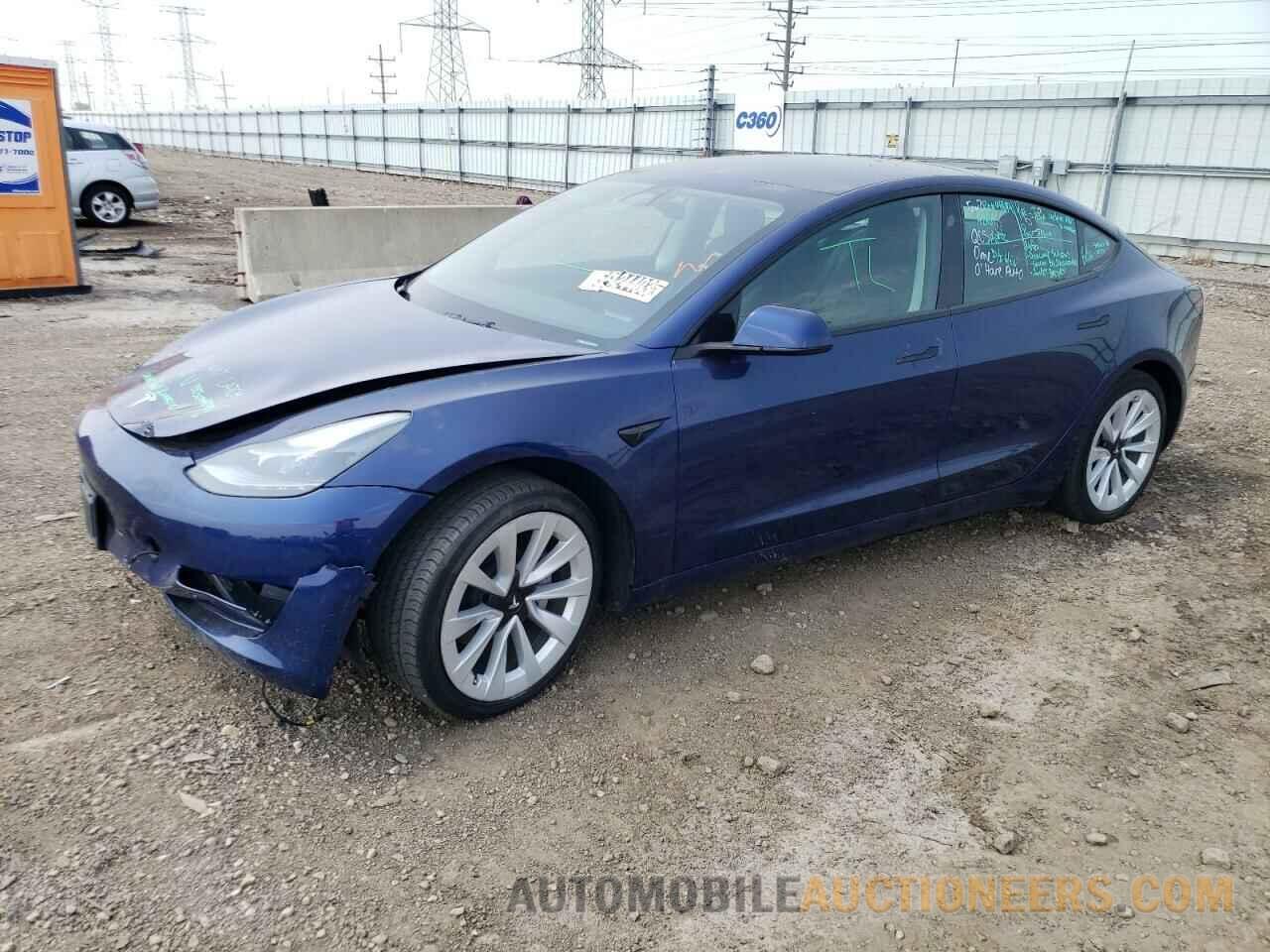 5YJ3E1EB4NF304925 TESLA MODEL 3 2022