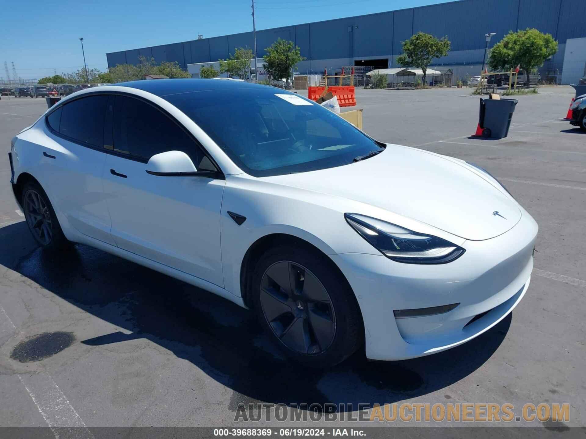 5YJ3E1EB4NF309283 TESLA MODEL 3 2022