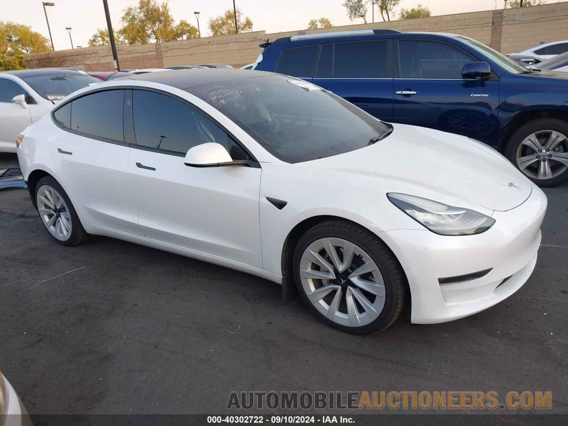 5YJ3E1EB5MF072222 TESLA MODEL 3 2021