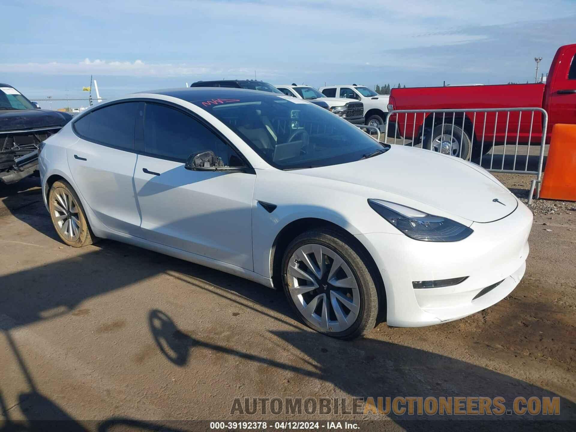 5YJ3E1EB5NF122196 TESLA MODEL 3 2022