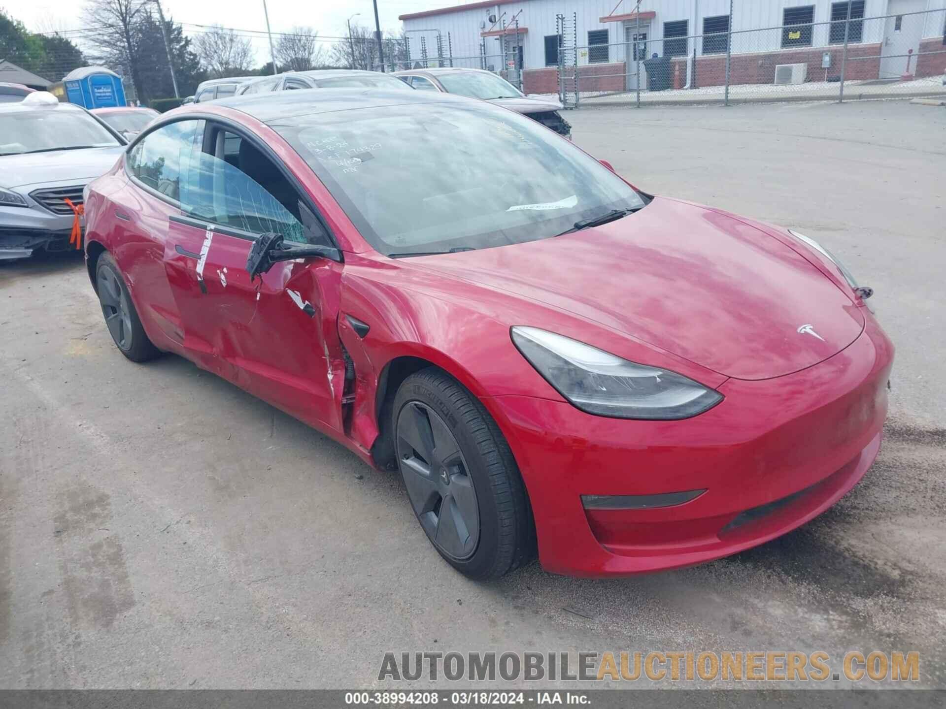 5YJ3E1EB5NF174329 TESLA MODEL 3 2022