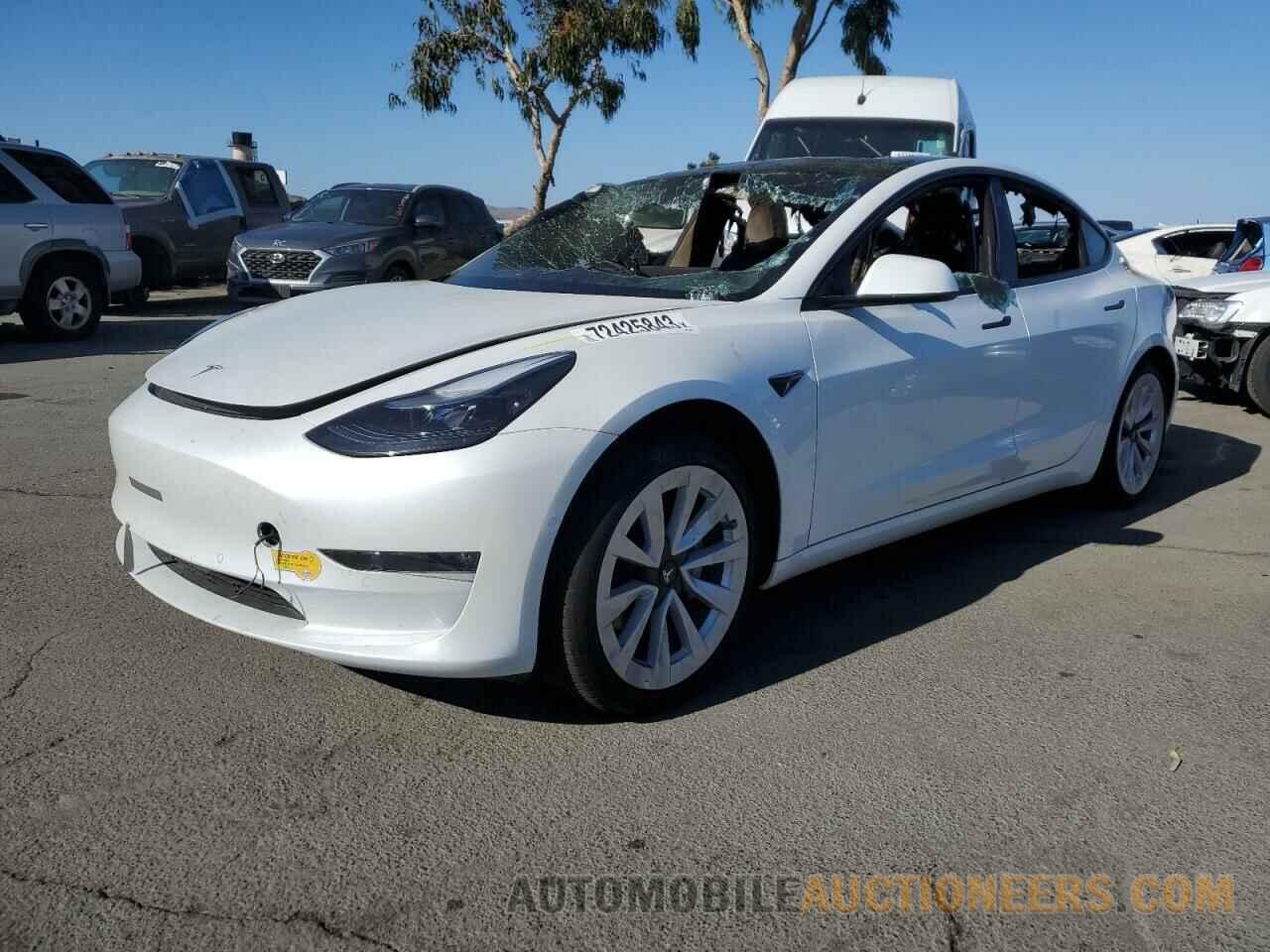 5YJ3E1EB5NF209502 TESLA MODEL 3 2022