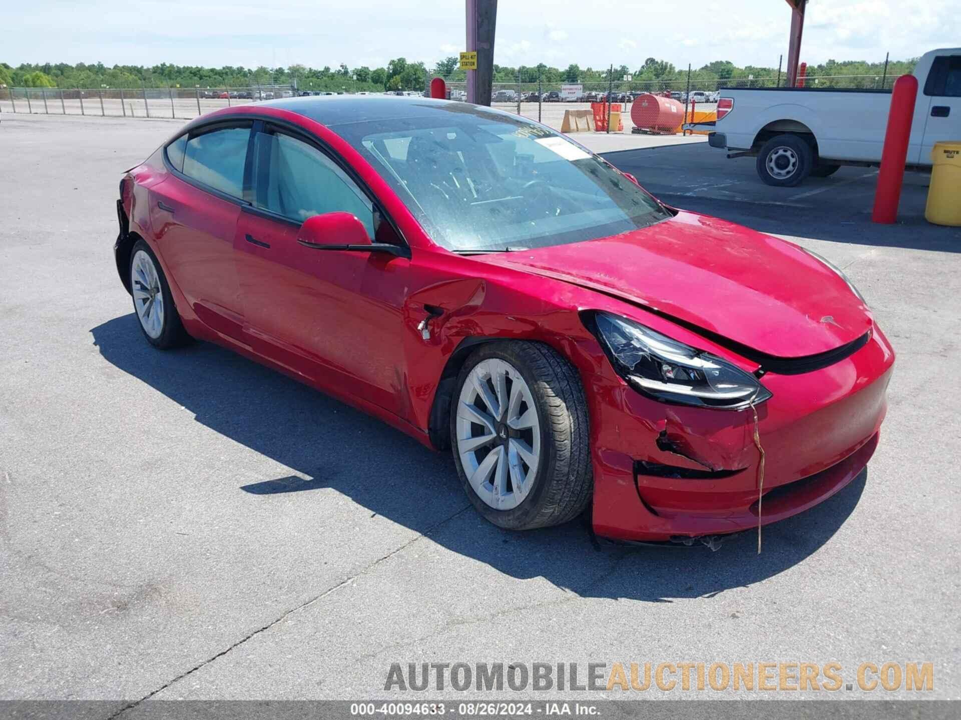 5YJ3E1EB5NF266914 TESLA MODEL 3 2022