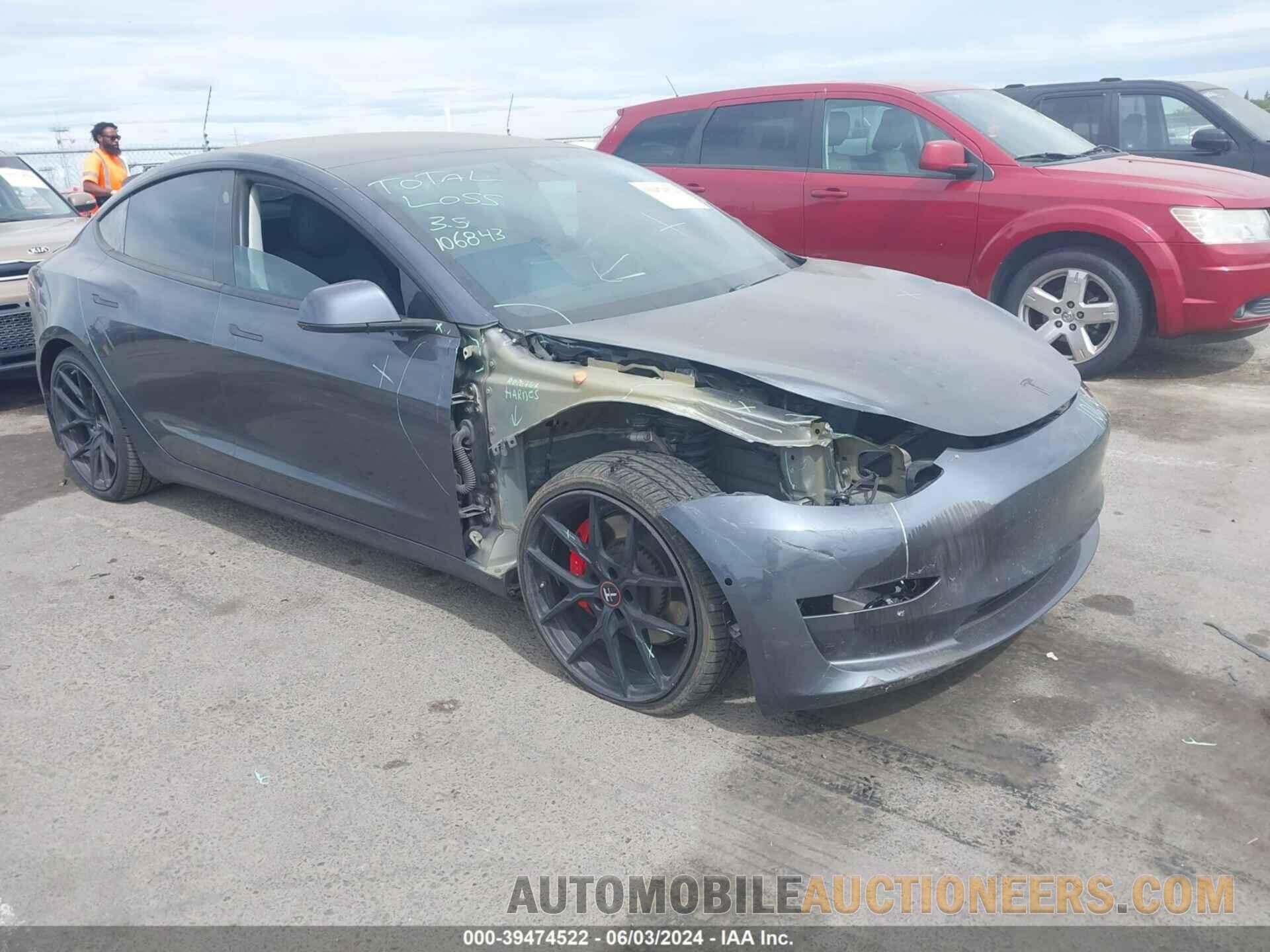 5YJ3E1EB6KF438430 TESLA MODEL 3 2019