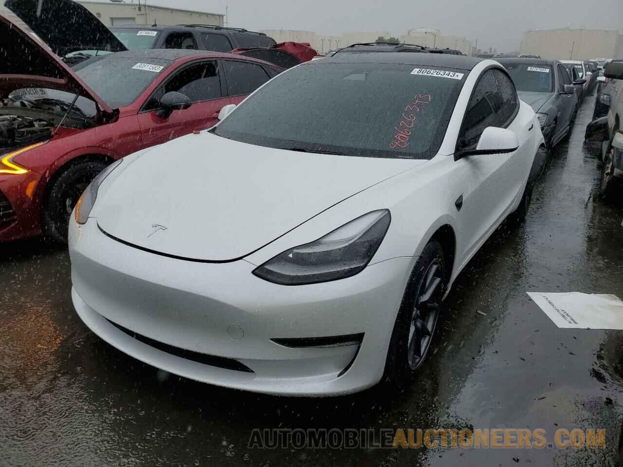 5YJ3E1EB6MF077512 TESLA MODEL 3 2021