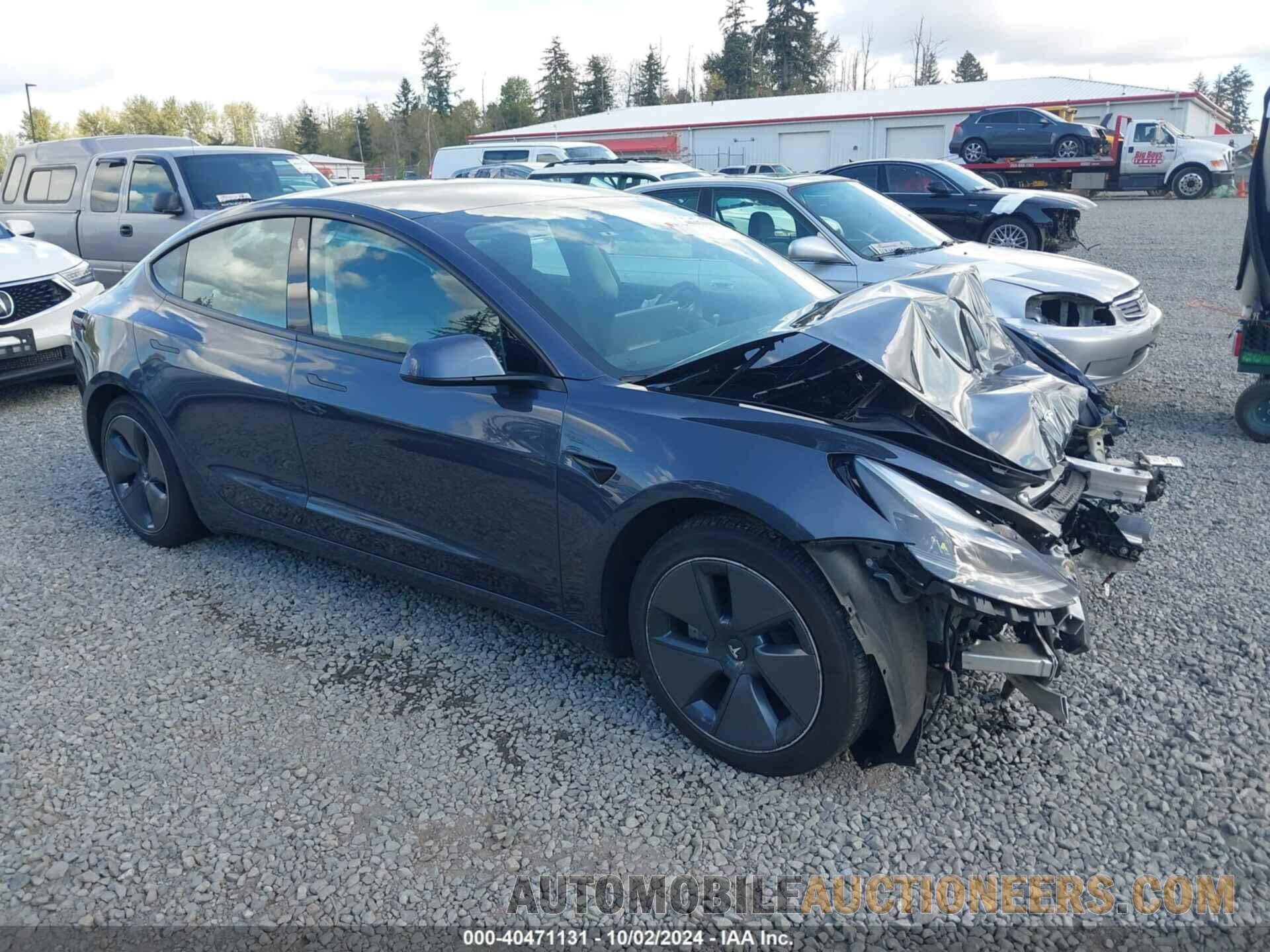 5YJ3E1EB6NF113037 TESLA MODEL 3 2022