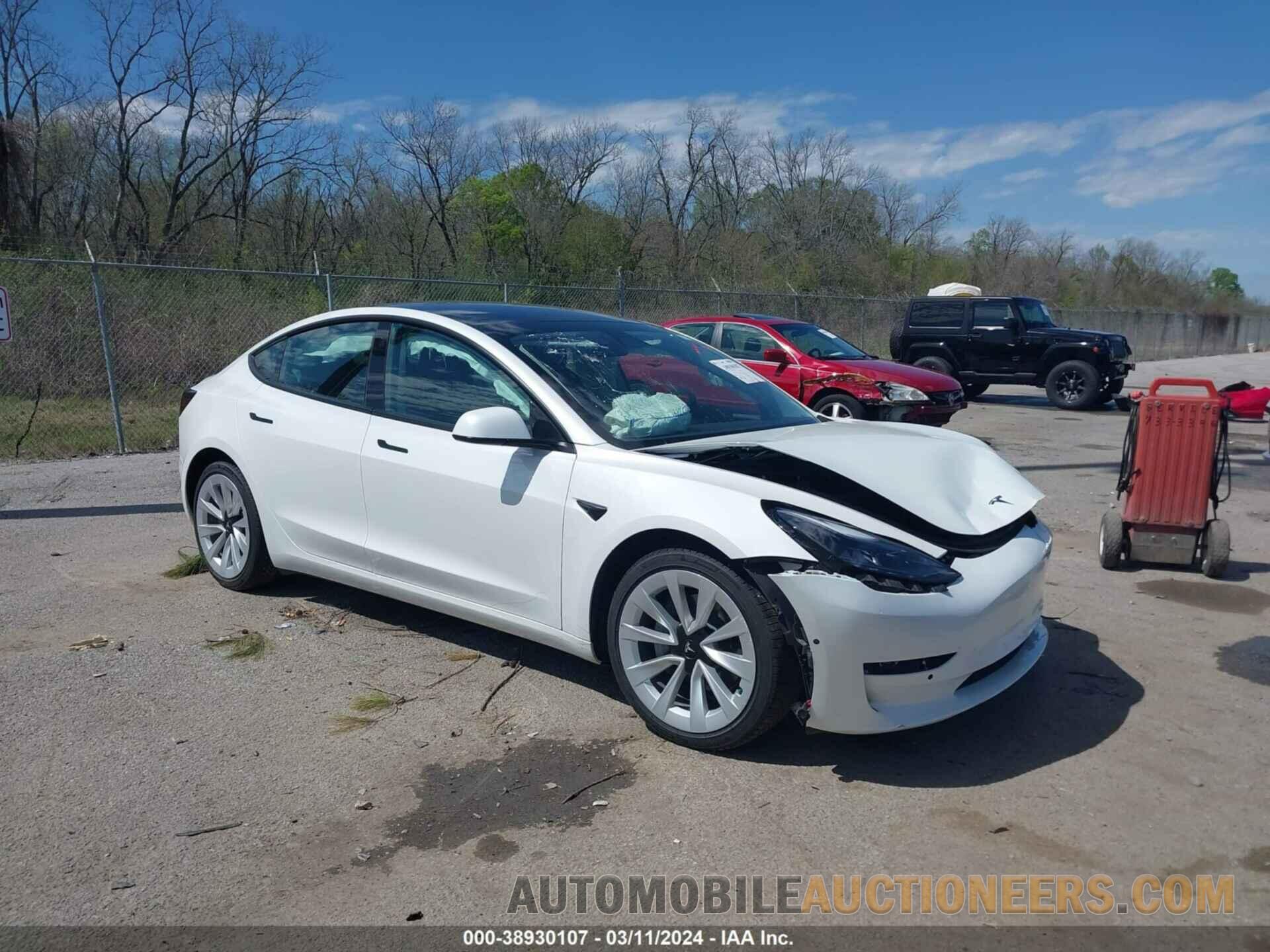 5YJ3E1EB6NF128153 TESLA MODEL 3 2022