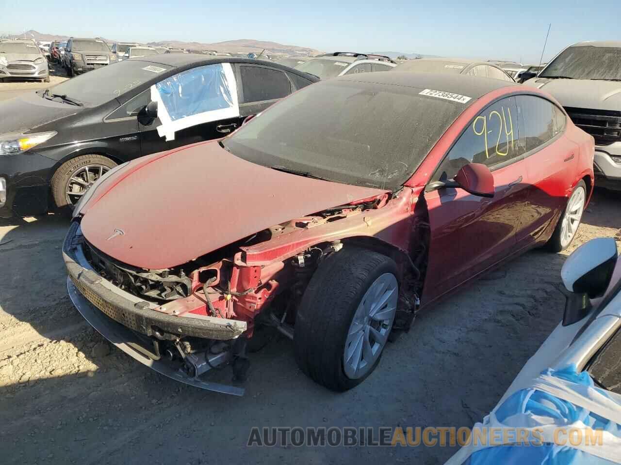 5YJ3E1EB6NF134566 TESLA MODEL 3 2022