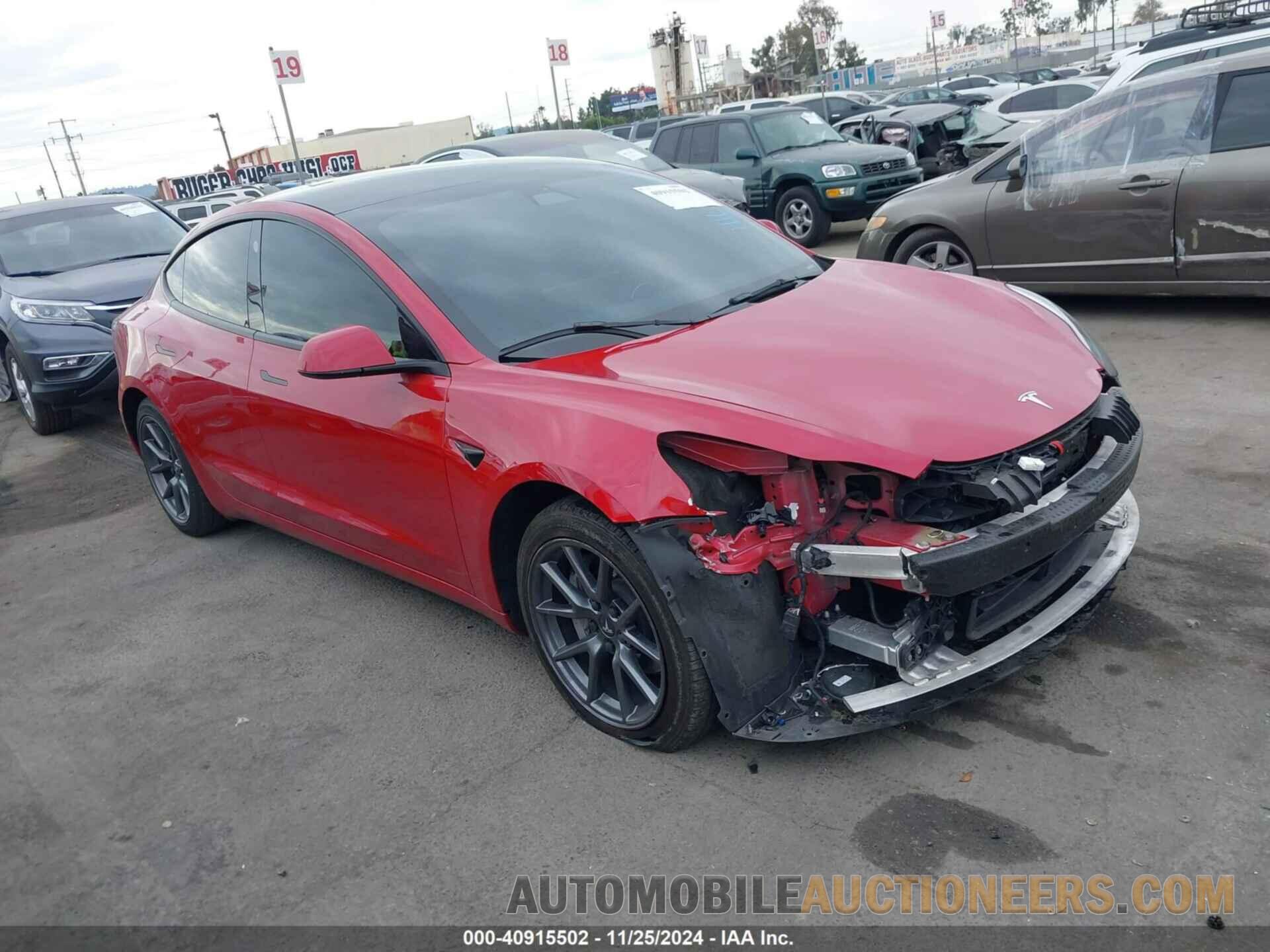 5YJ3E1EB6NF138729 TESLA MODEL 3 2022