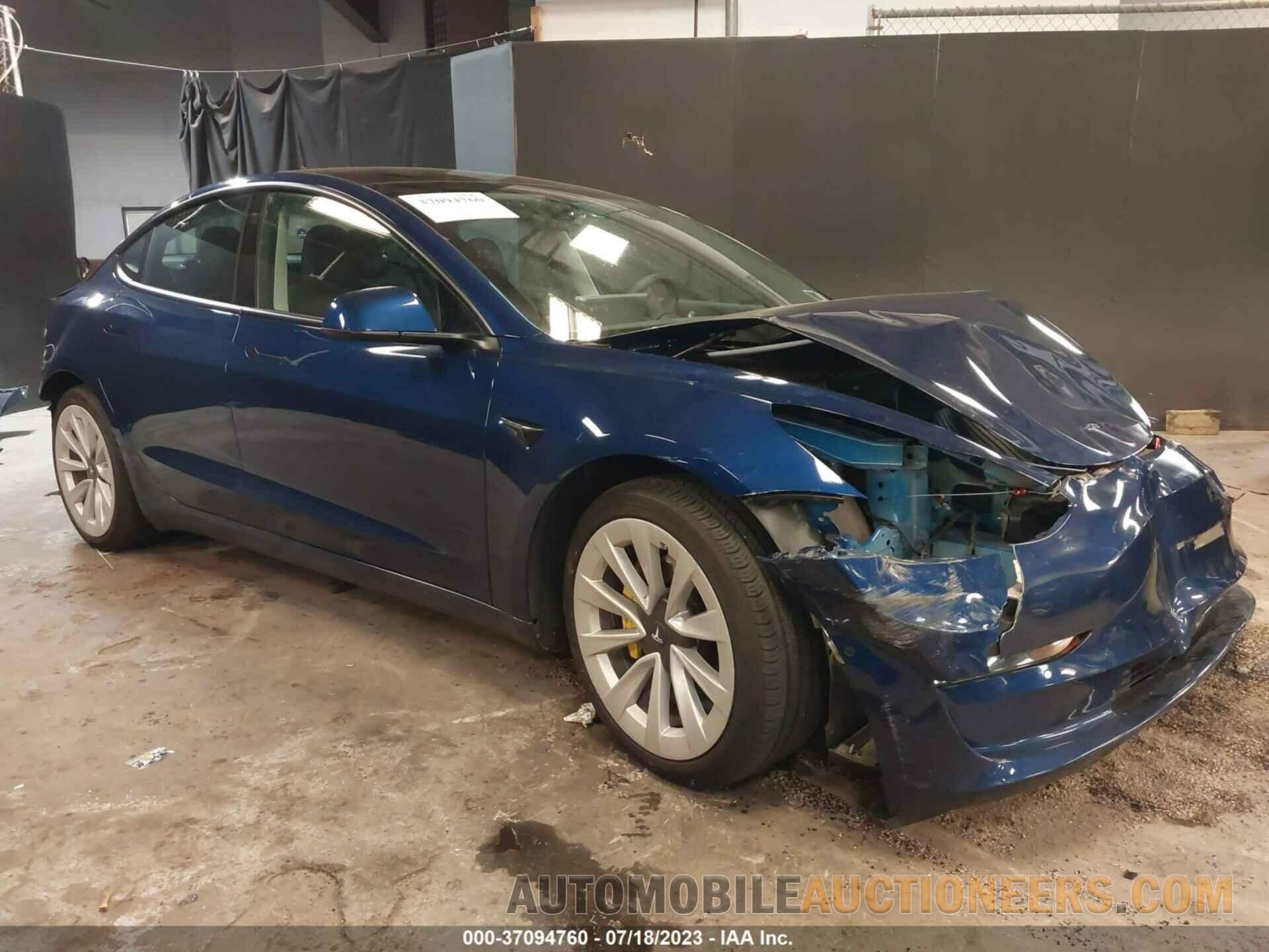 5YJ3E1EB6NF171326 TESLA MODEL 3 2022