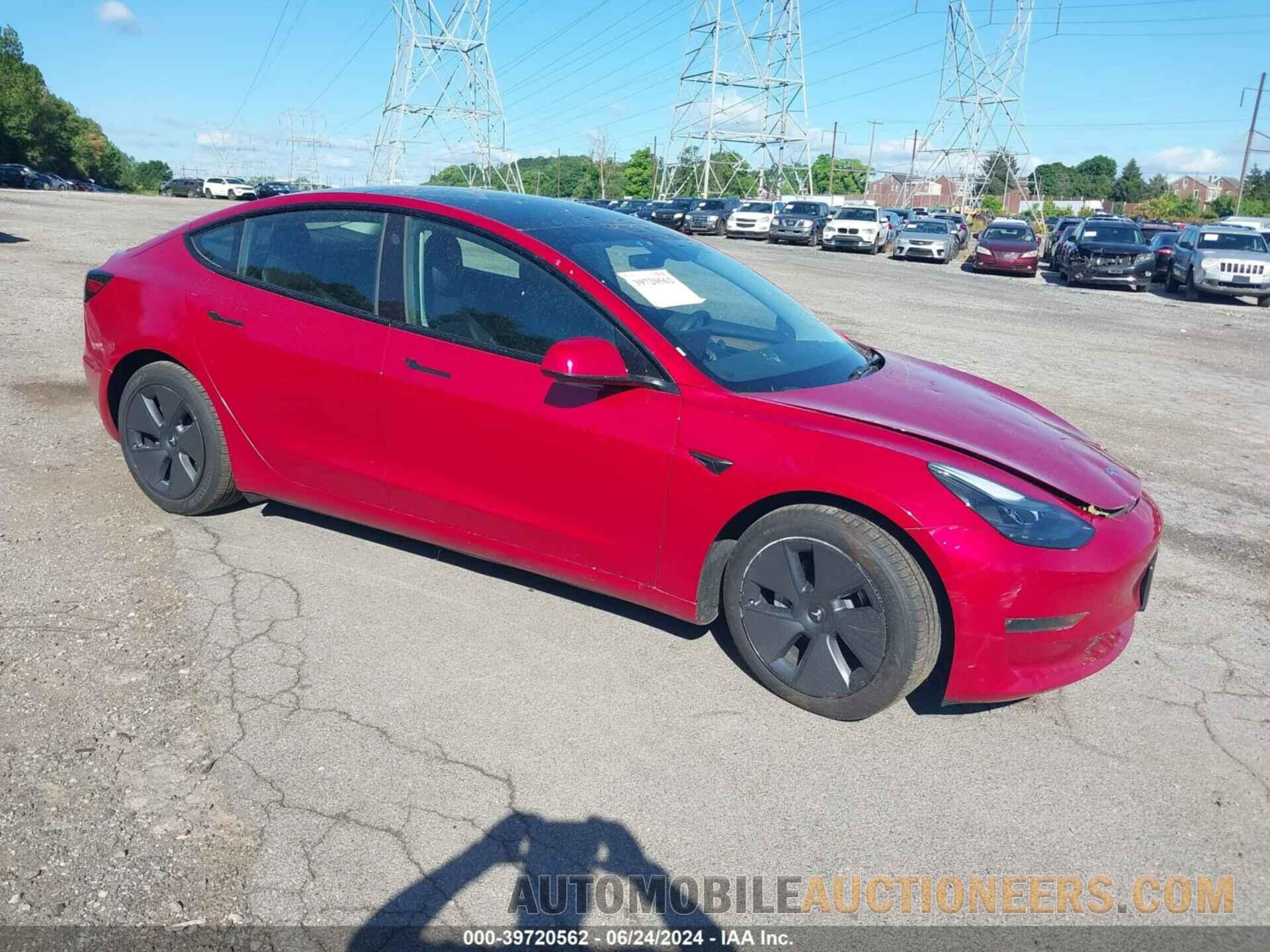 5YJ3E1EB6NF185954 TESLA MODEL 3 2022