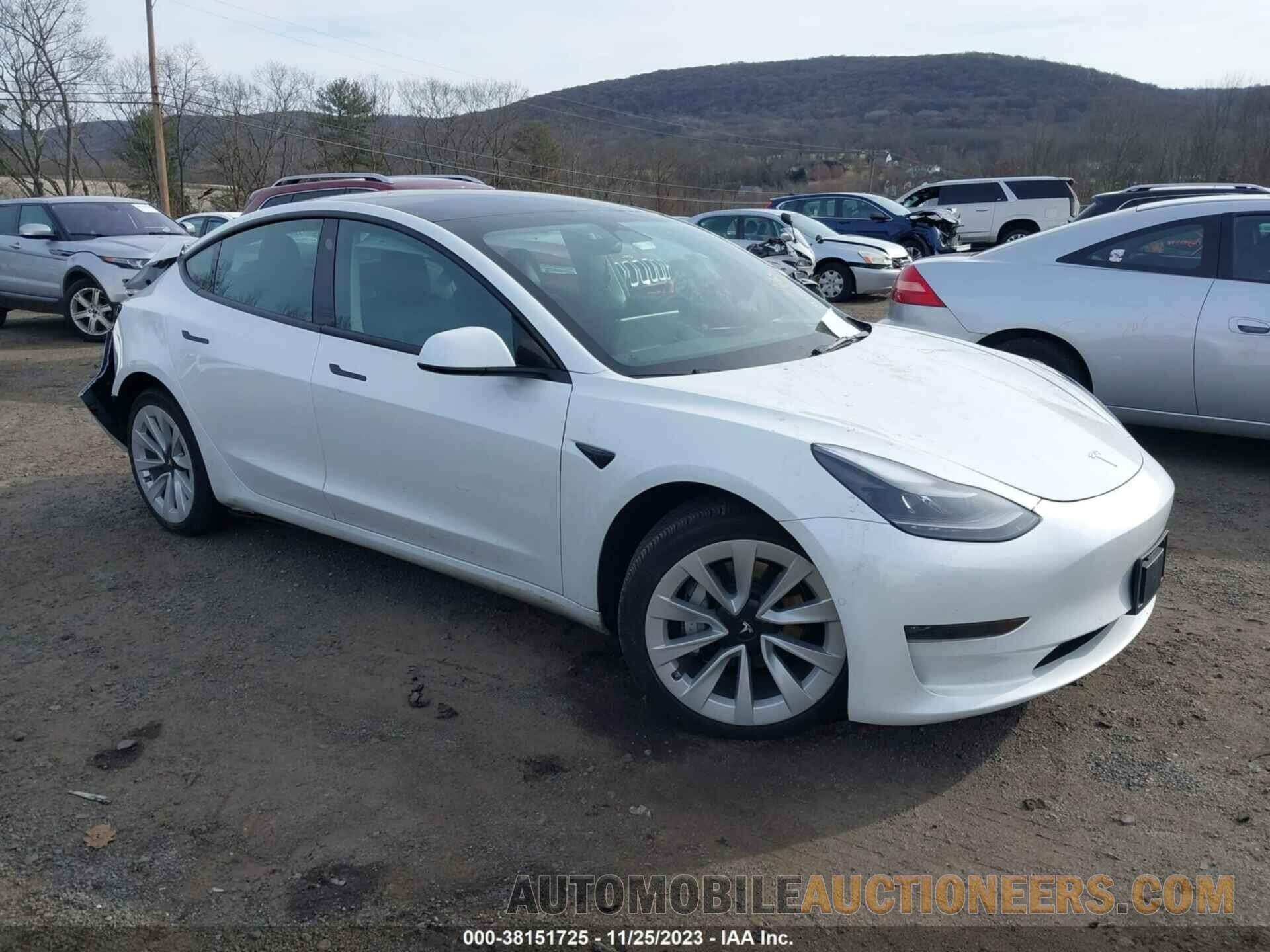 5YJ3E1EB6NF228544 TESLA MODEL 3 2022