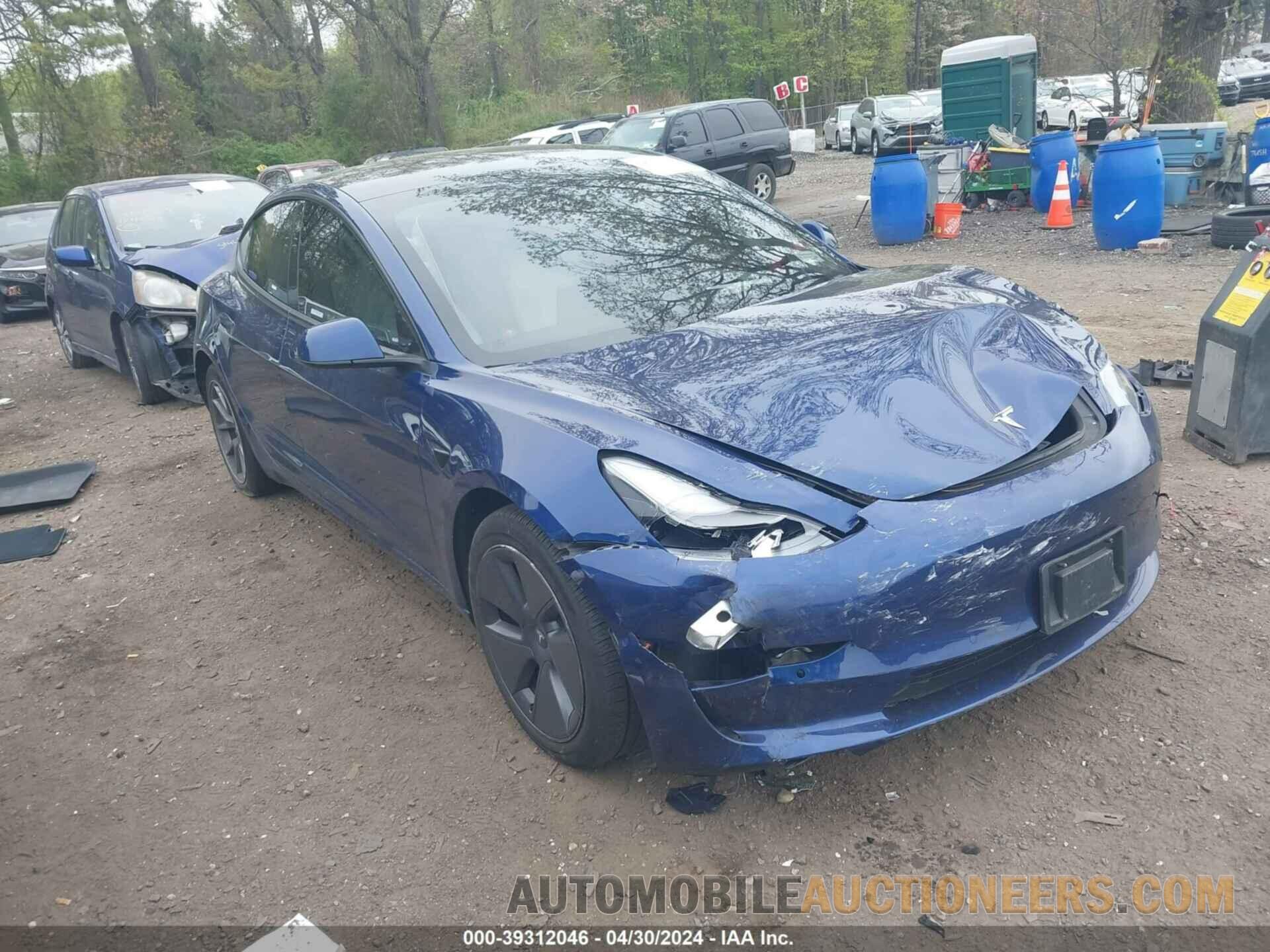 5YJ3E1EB6NF306207 TESLA MODEL 3 2022