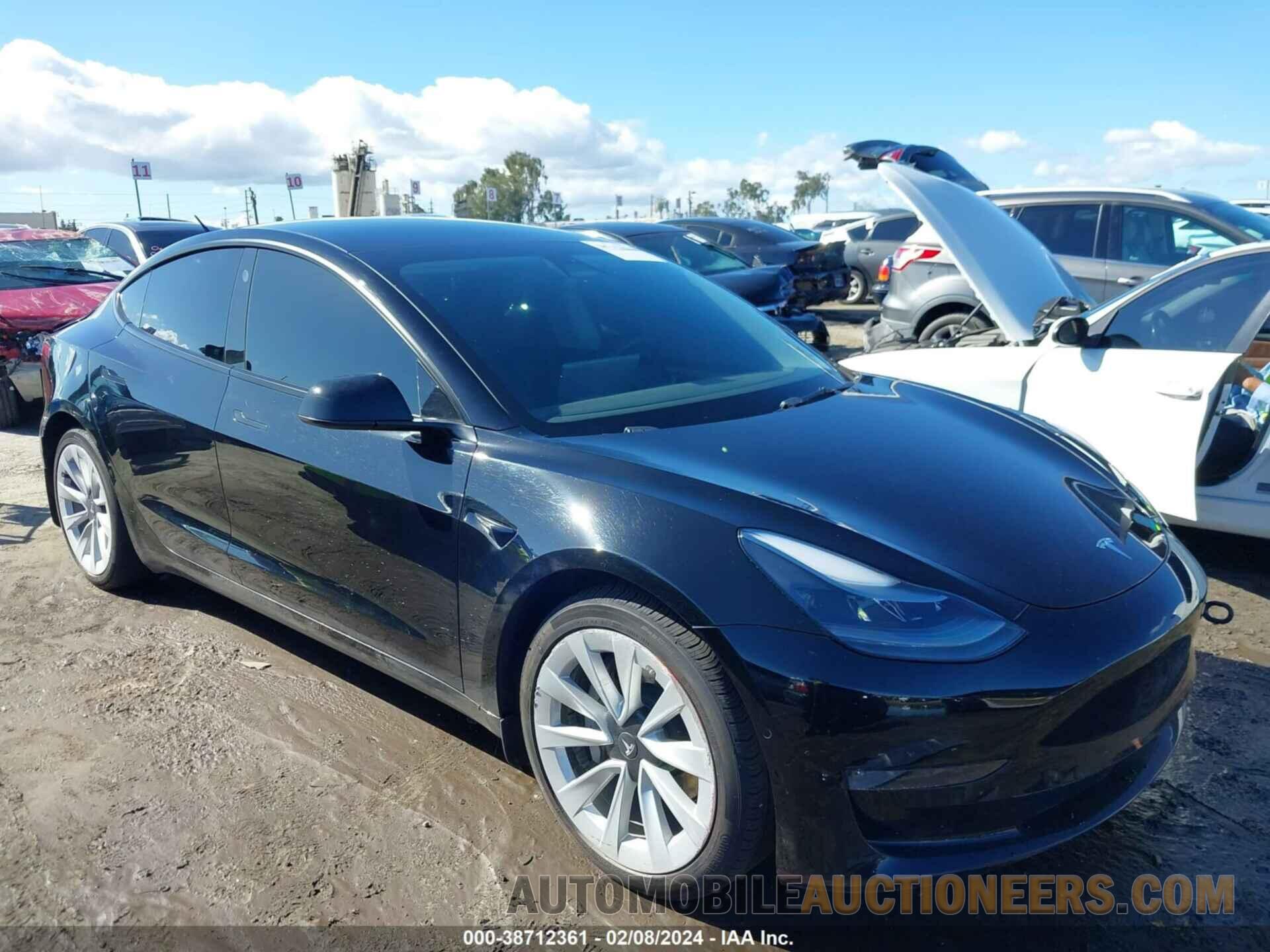 5YJ3E1EB7NF119302 TESLA MODEL 3 2022