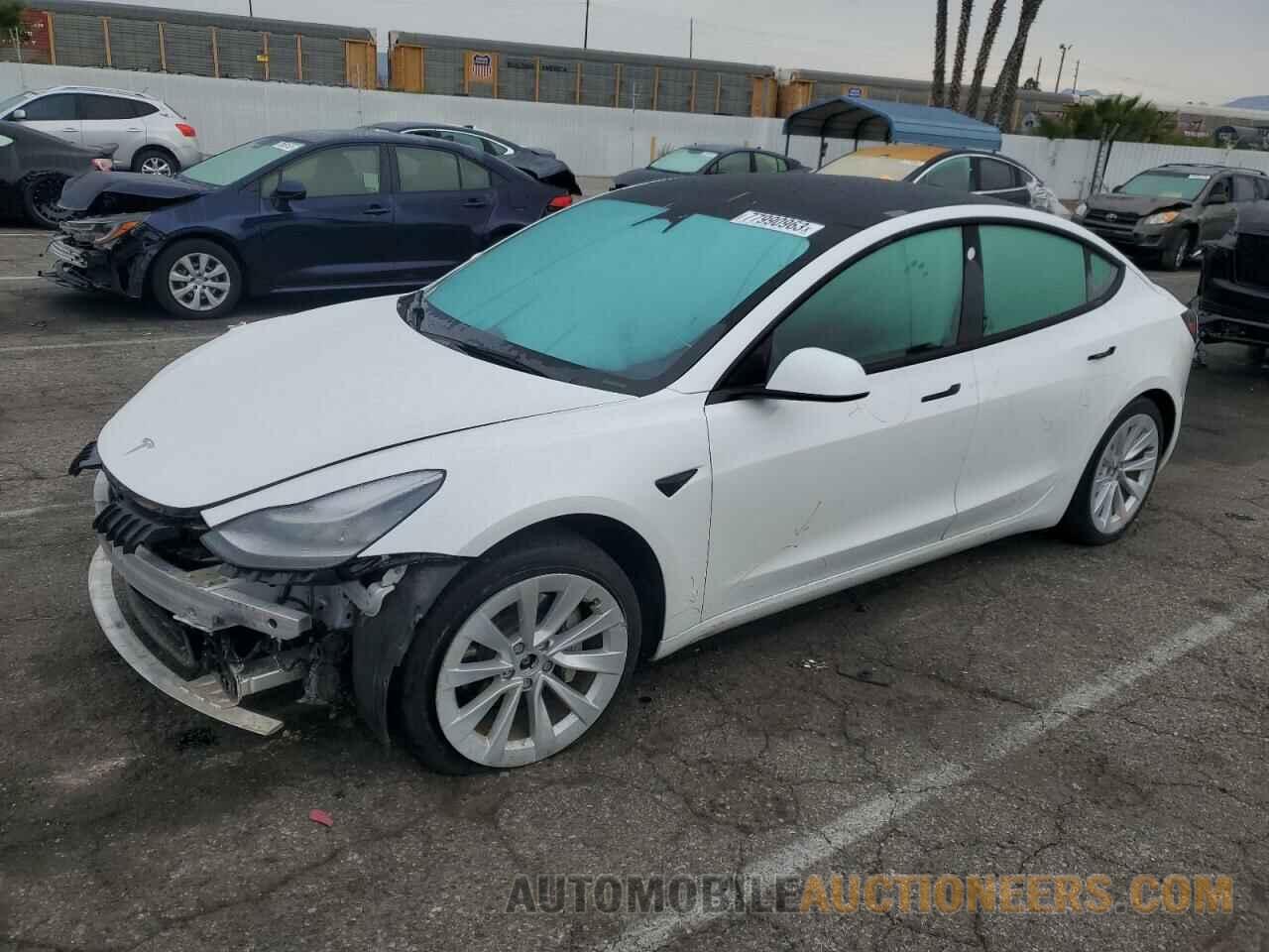 5YJ3E1EB7NF130381 TESLA MODEL 3 2022