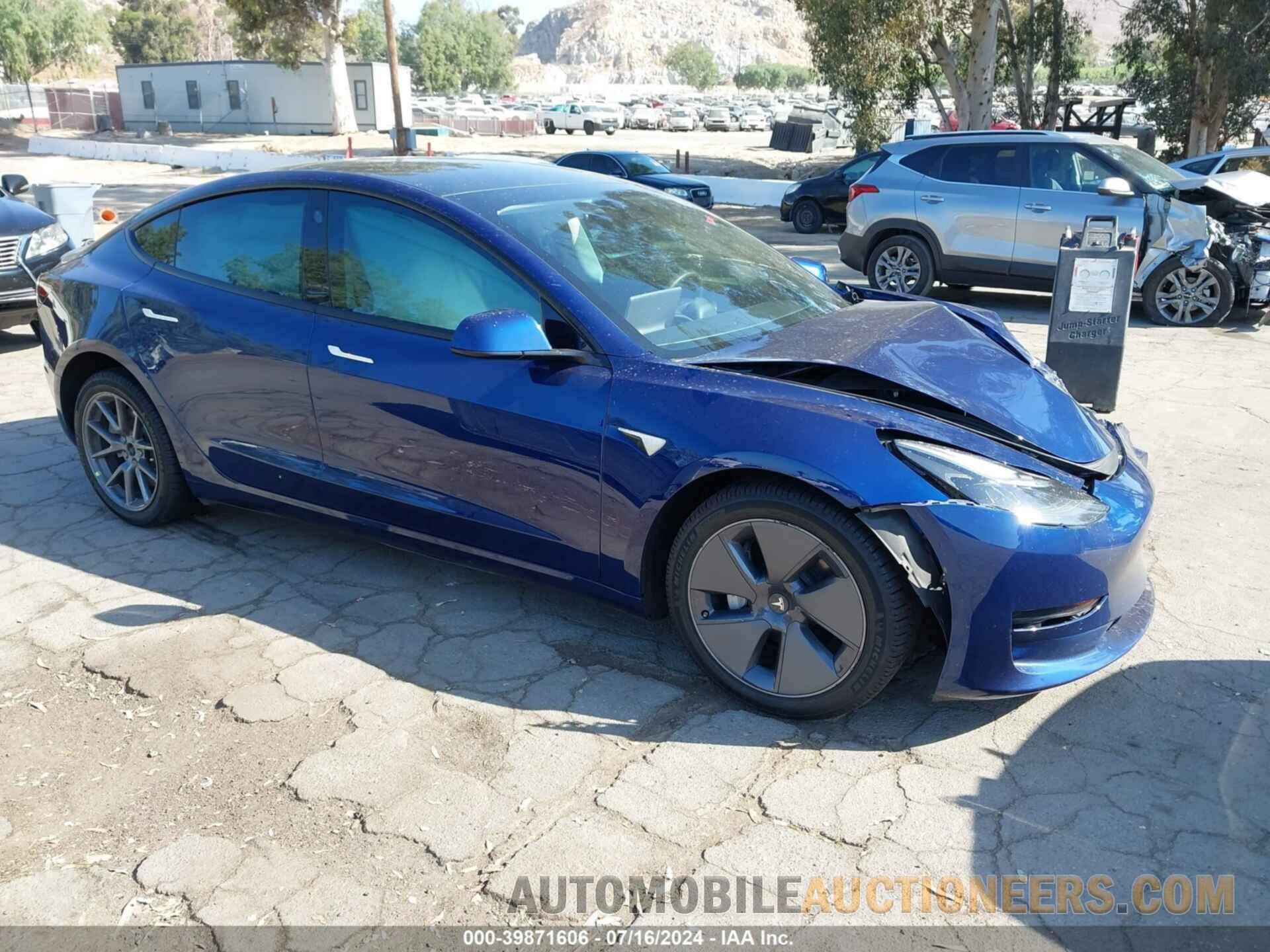 5YJ3E1EB7NF131188 TESLA MODEL 3 2022