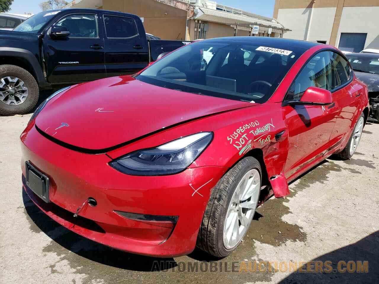 5YJ3E1EB7NF143910 TESLA MODEL 3 2022