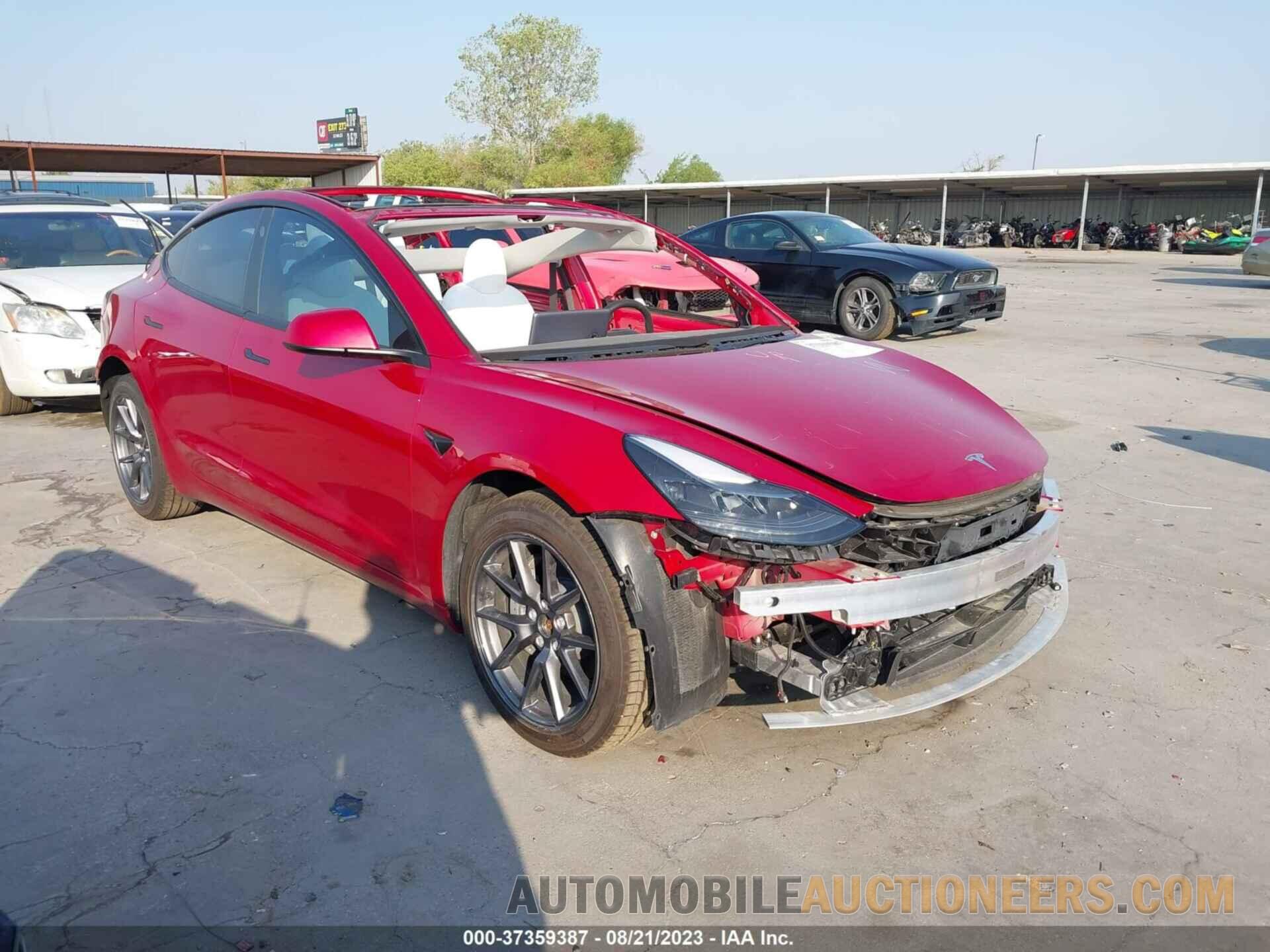 5YJ3E1EB7NF155054 TESLA MODEL 3 2022