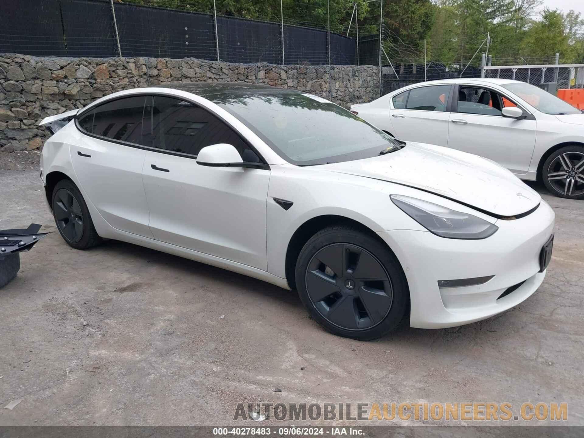 5YJ3E1EB7NF162599 TESLA MODEL 3 2022