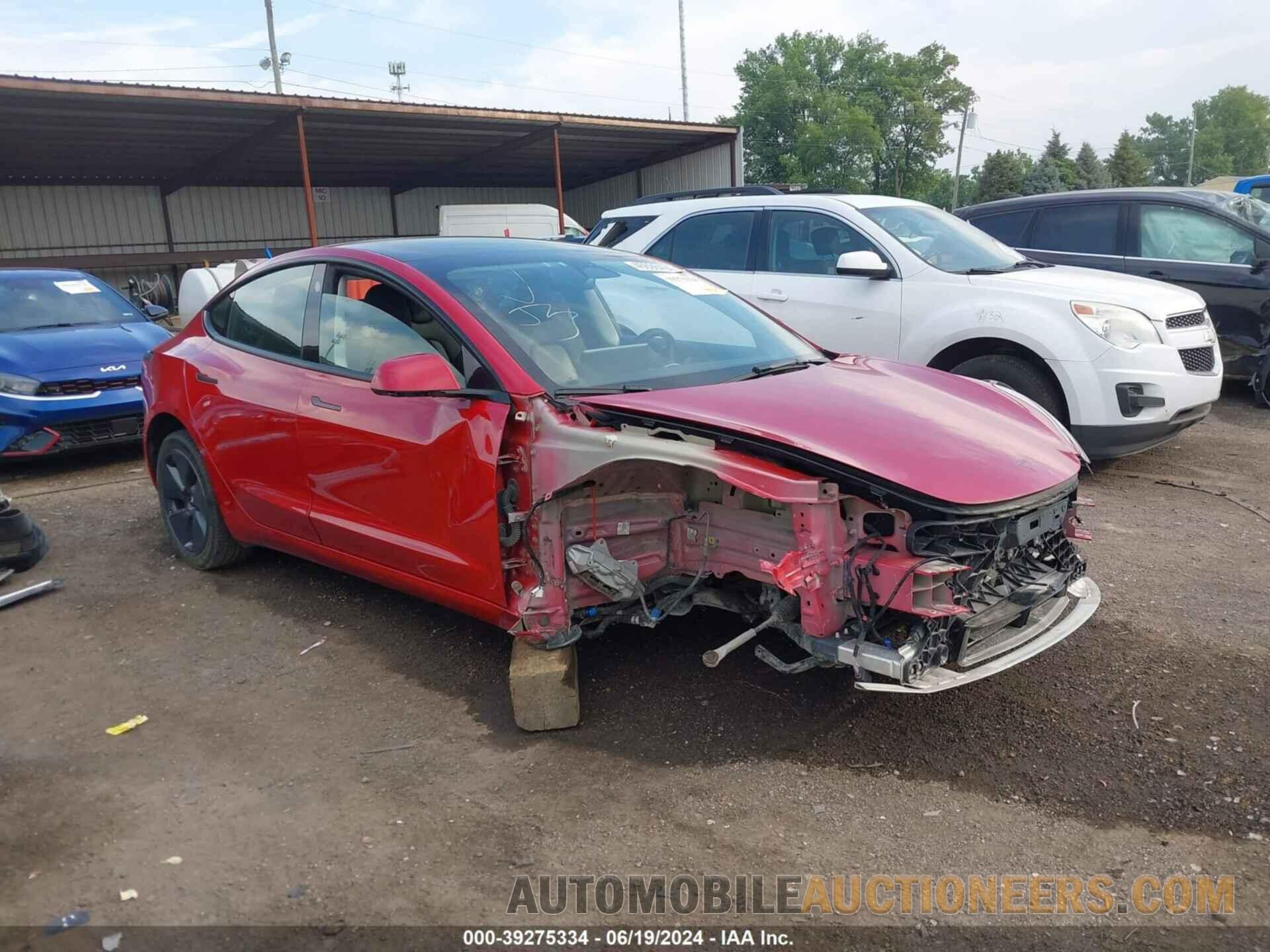 5YJ3E1EB7NF206973 TESLA MODEL 3 2022