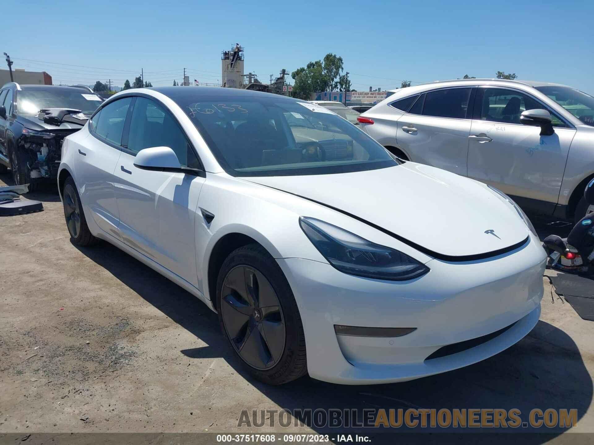 5YJ3E1EB7NF207265 TESLA MODEL 3 2022